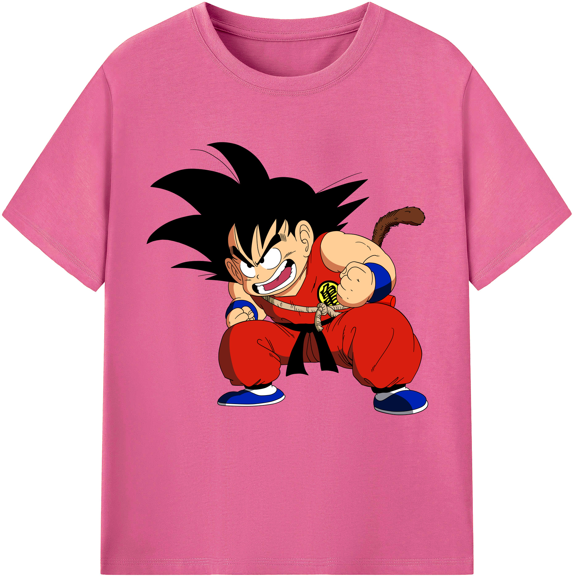 （画像用） ドラゴンボール 孫悟空（そん ごくう）Son Goku カカロット DRAGON BALL Kakarotto レディースカジュアルプリントTシャツ（綿100％）