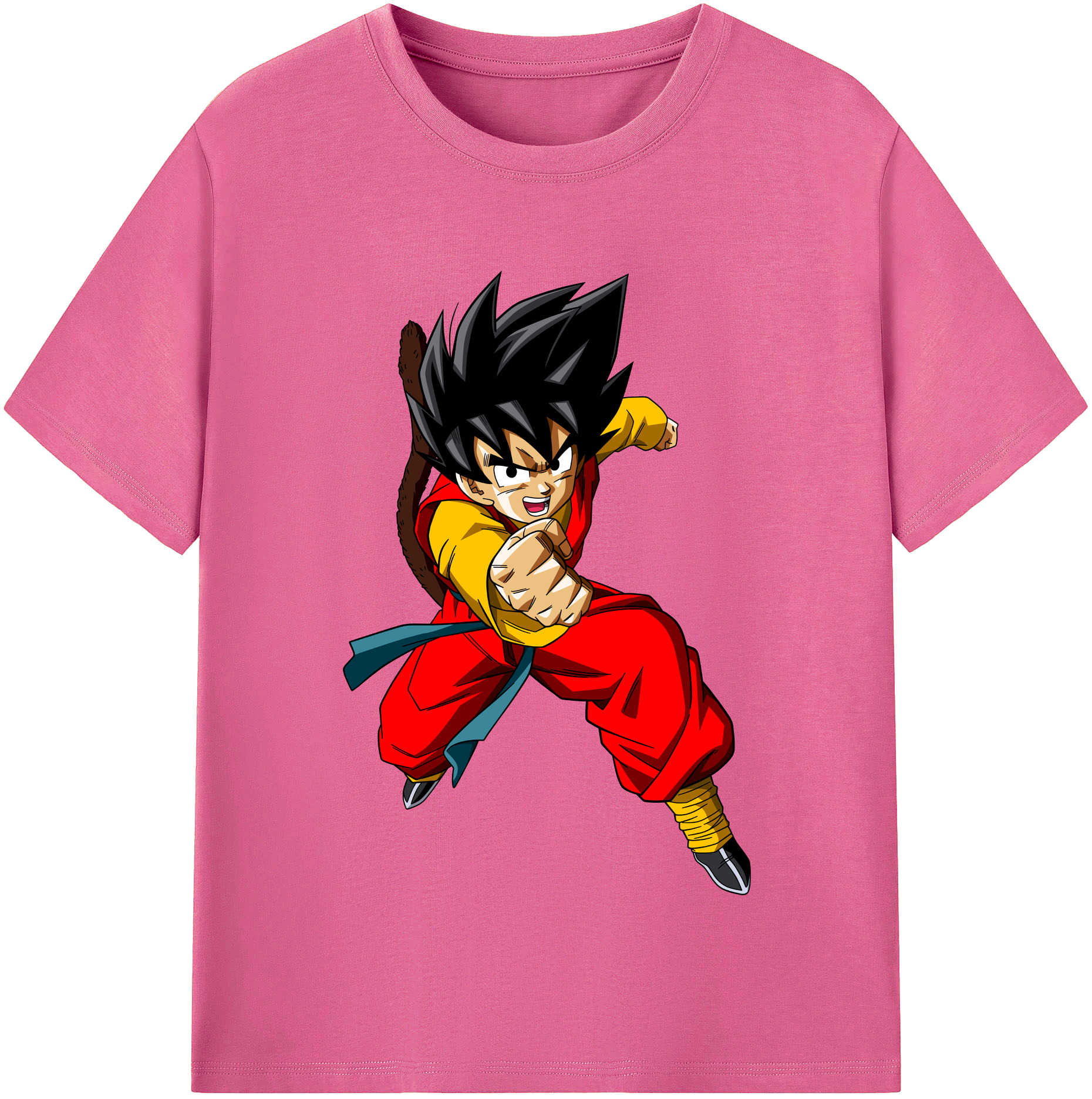 （画像用） ドラゴンボール 孫悟空（そん ごくう）Son Goku カカロット DRAGON BALL Kakarotto レディースカジュアルプリントTシャツ（綿100％）