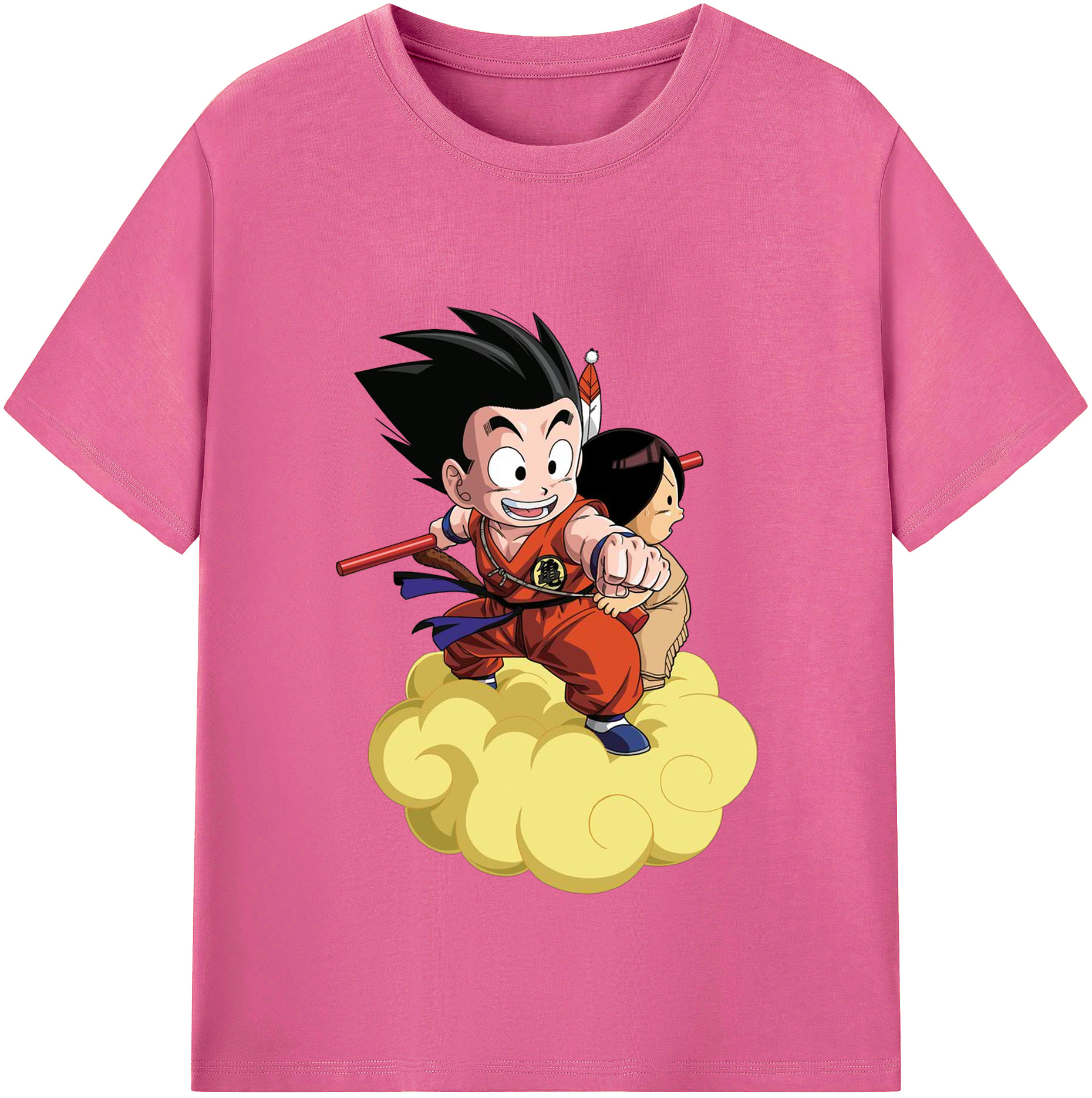 （画像用） ドラゴンボール 孫悟空（そん ごくう）Son Goku カカロット DRAGON BALL Kakarotto レディースカジュアルプリントTシャツ（綿100％）