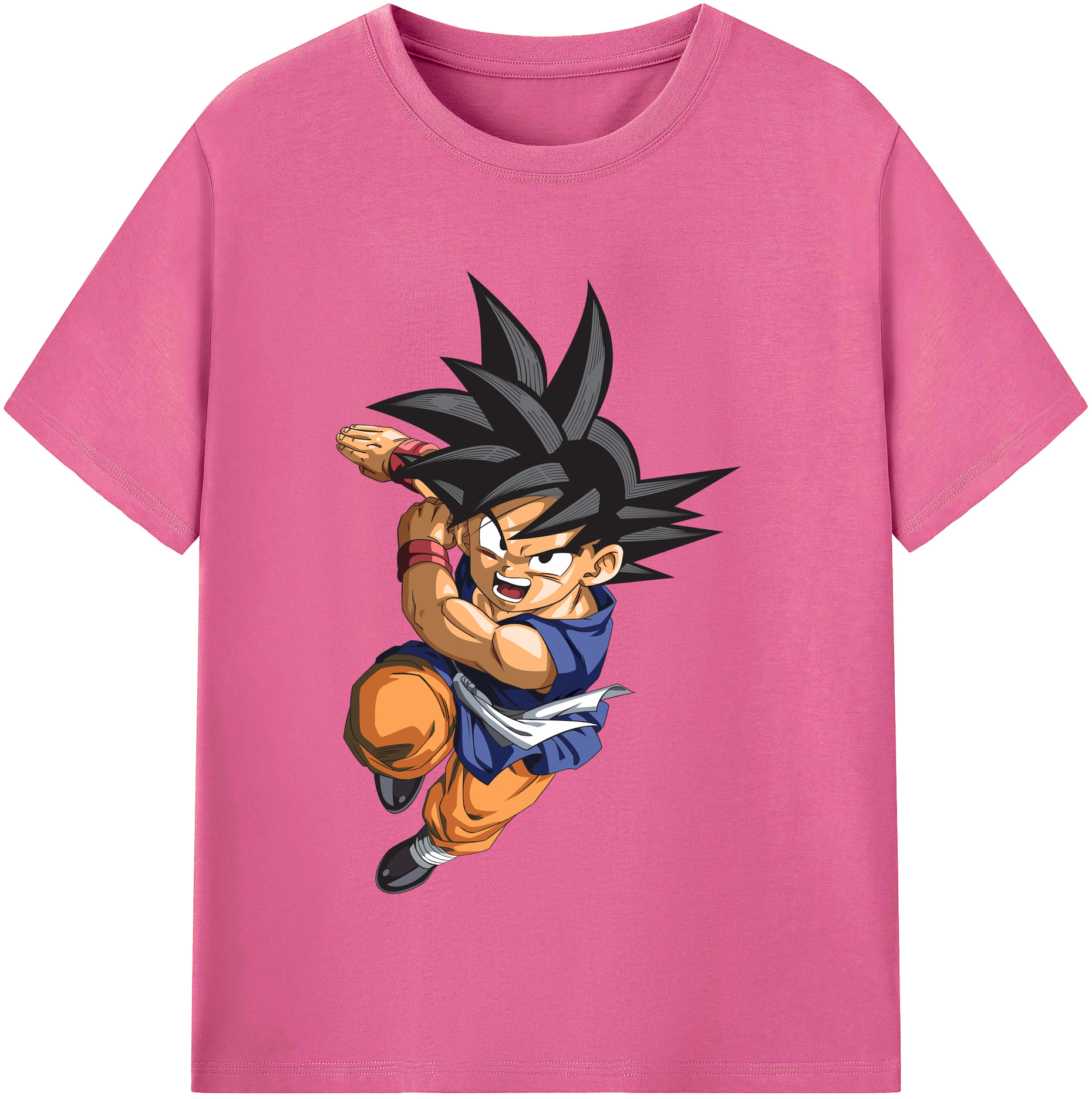 （画像用） ドラゴンボール 孫悟空（そん ごくう）Son Goku カカロット DRAGON BALL Kakarotto レディースカジュアルプリントTシャツ（綿100％）