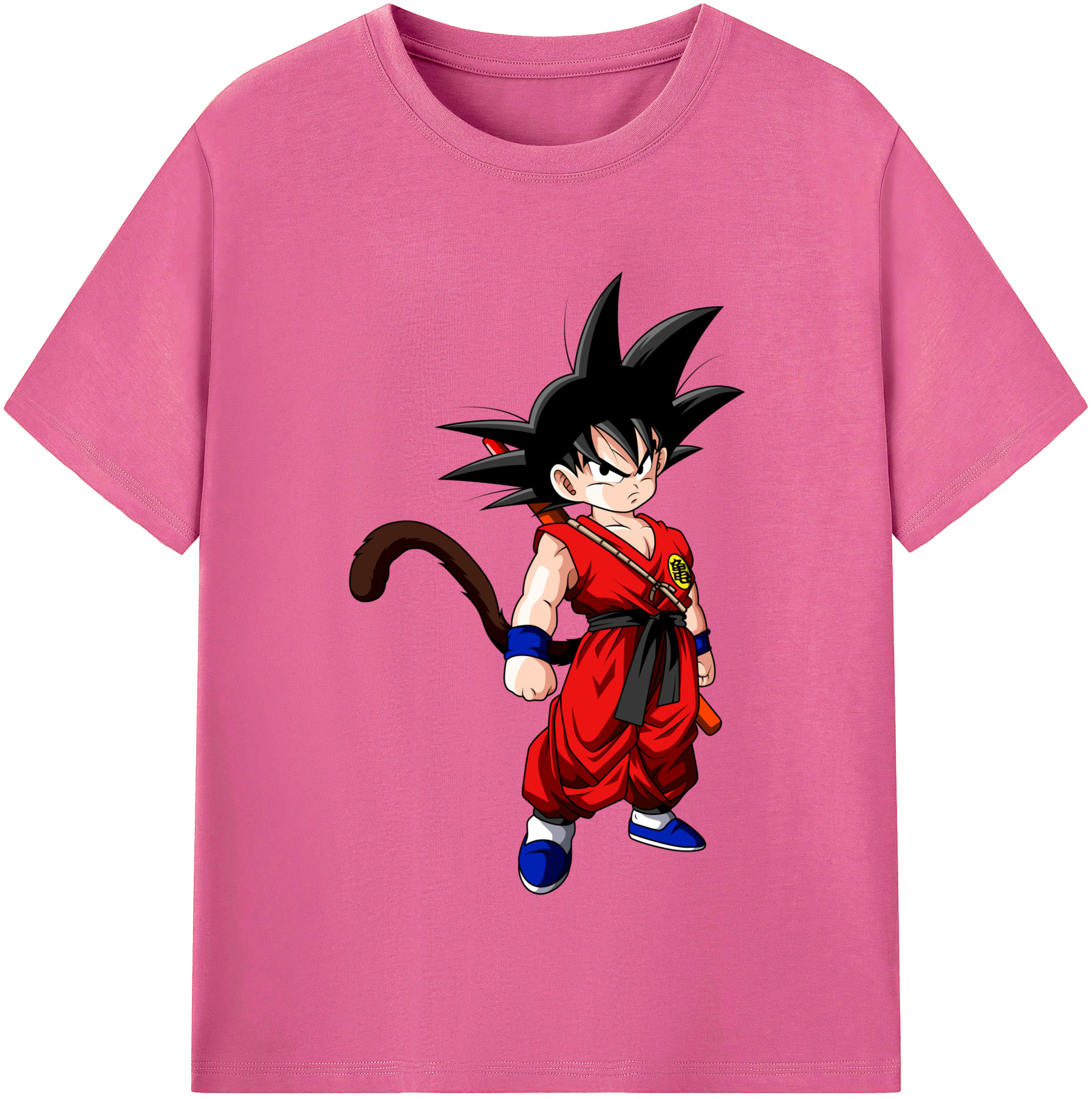 （画像用） ドラゴンボール 孫悟空（そん ごくう）Son Goku カカロット DRAGON BALL Kakarotto レディースカジュアルプリントTシャツ（綿100％）