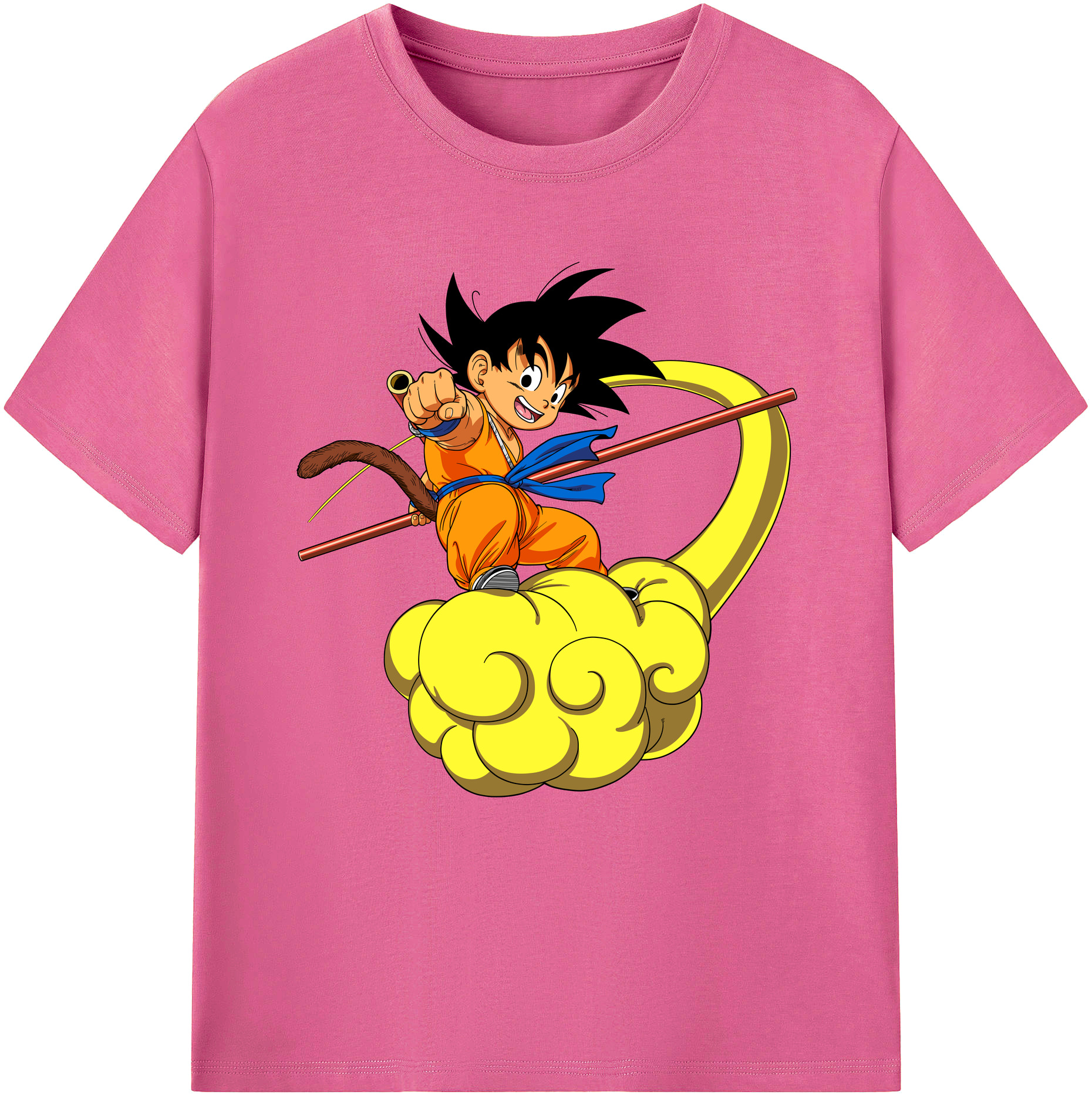 （画像用） ドラゴンボール 孫悟空（そん ごくう）Son Goku カカロット DRAGON BALL Kakarotto レディースカジュアルプリントTシャツ（綿100％）