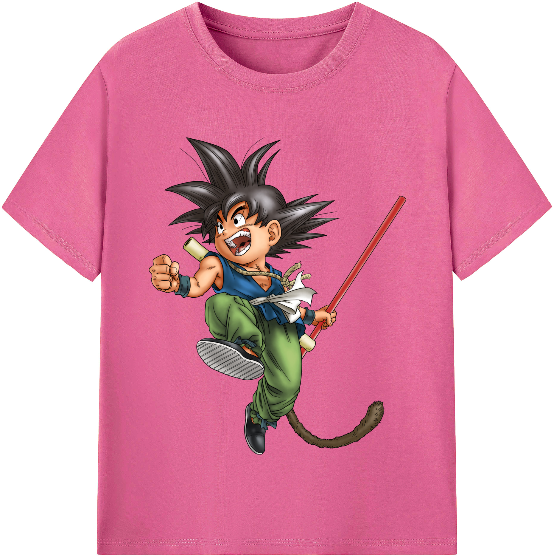 （画像用） ドラゴンボール 孫悟空（そん ごくう）Son Goku カカロット DRAGON BALL Kakarotto レディースカジュアルプリントTシャツ（綿100％）