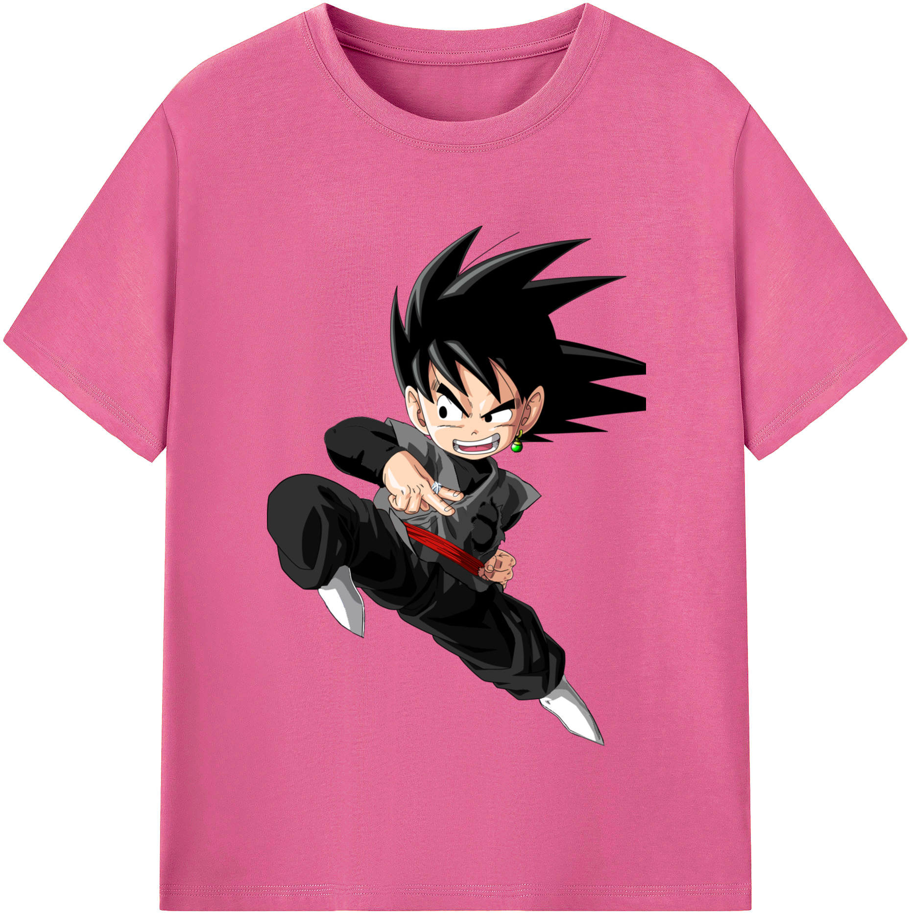 （画像用） ドラゴンボール 孫悟空（そん ごくう）Son Goku カカロット DRAGON BALL Kakarotto レディースカジュアルプリントTシャツ（綿100％）
