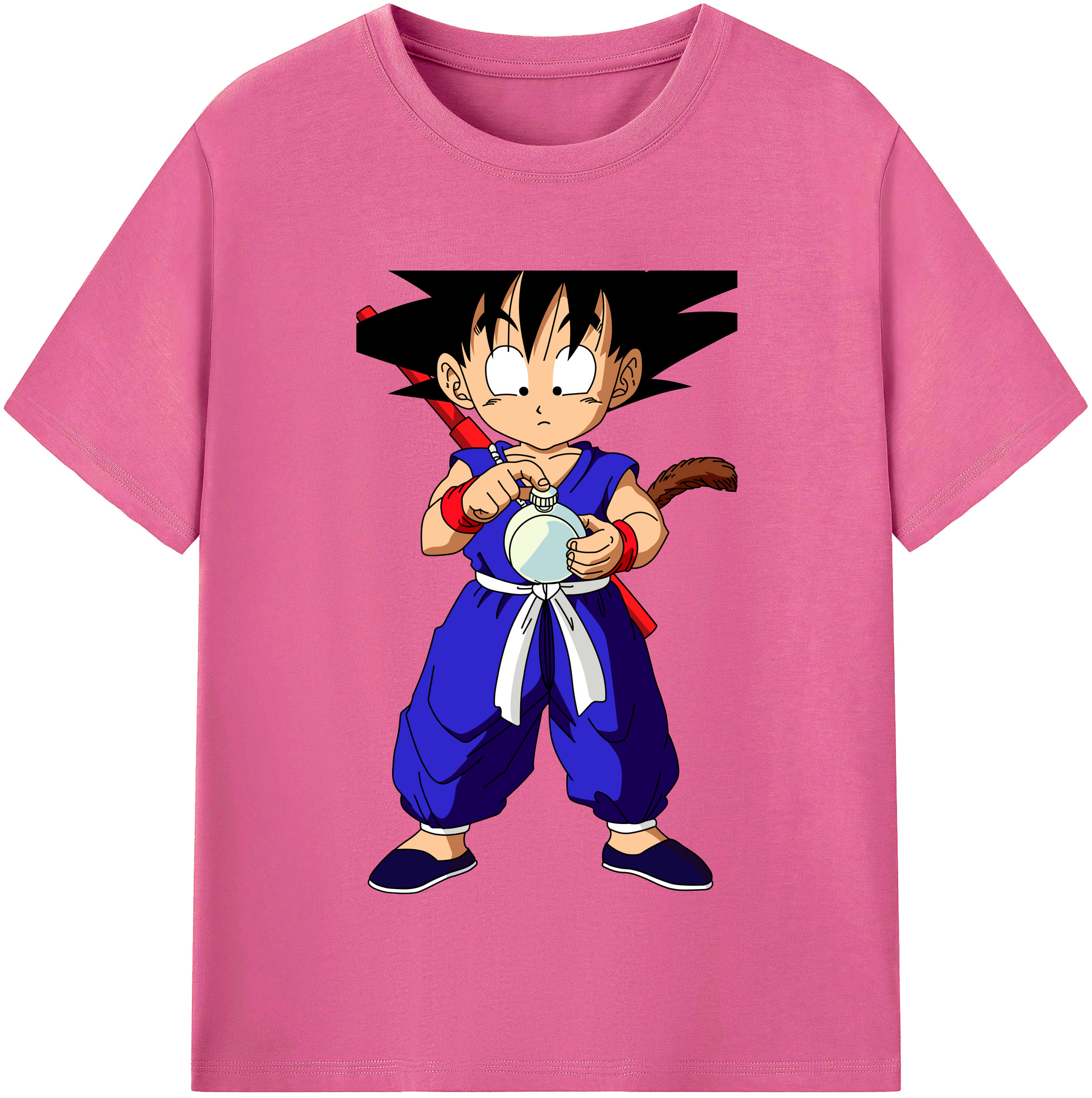 （画像用） ドラゴンボール 孫悟空（そん ごくう）Son Goku カカロット DRAGON BALL Kakarotto レディースカジュアルプリントTシャツ（綿100％）