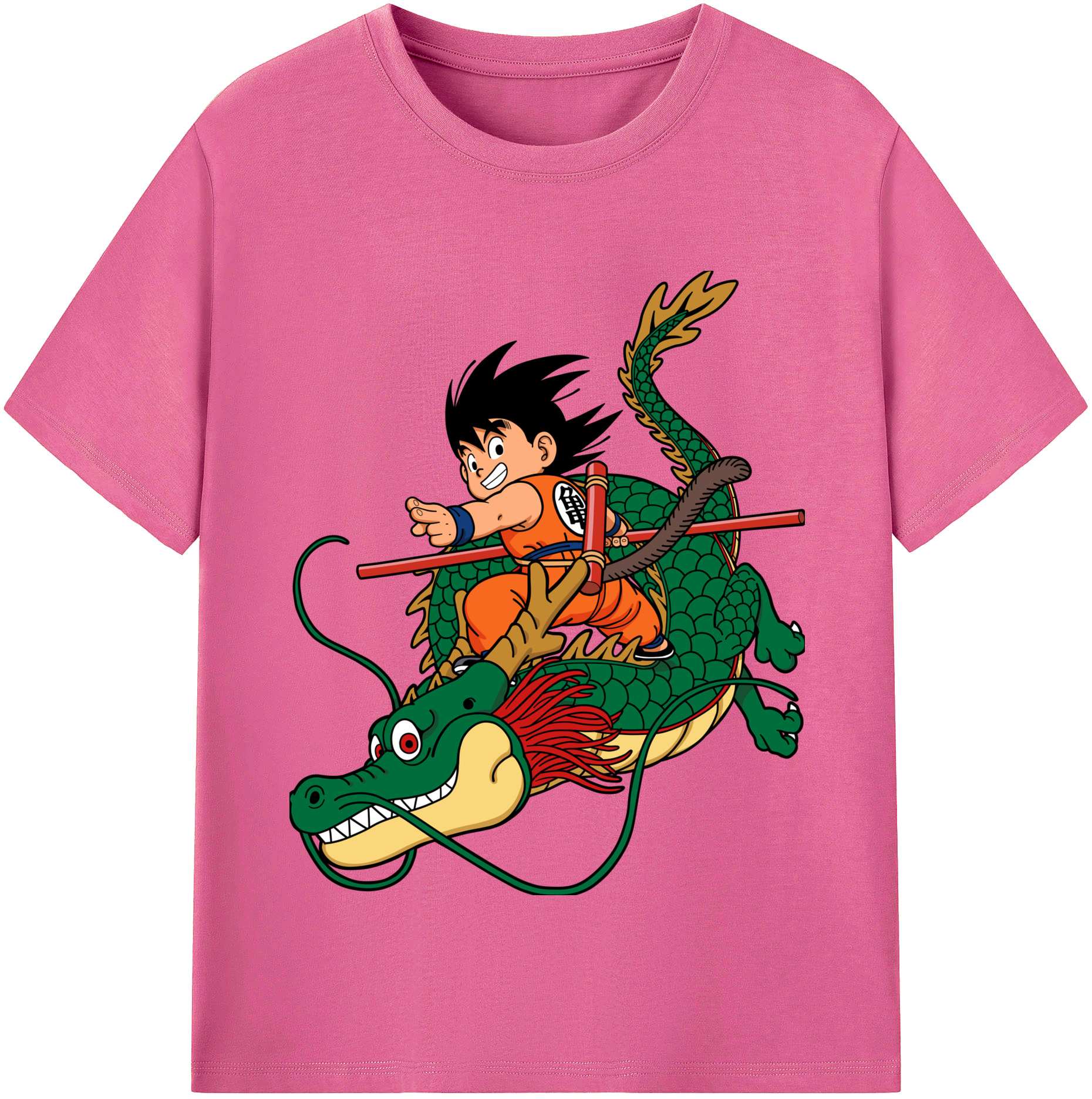 （画像用） ドラゴンボール 孫悟空（そん ごくう）Son Goku カカロット DRAGON BALL Kakarotto レディースカジュアルプリントTシャツ（綿100％）