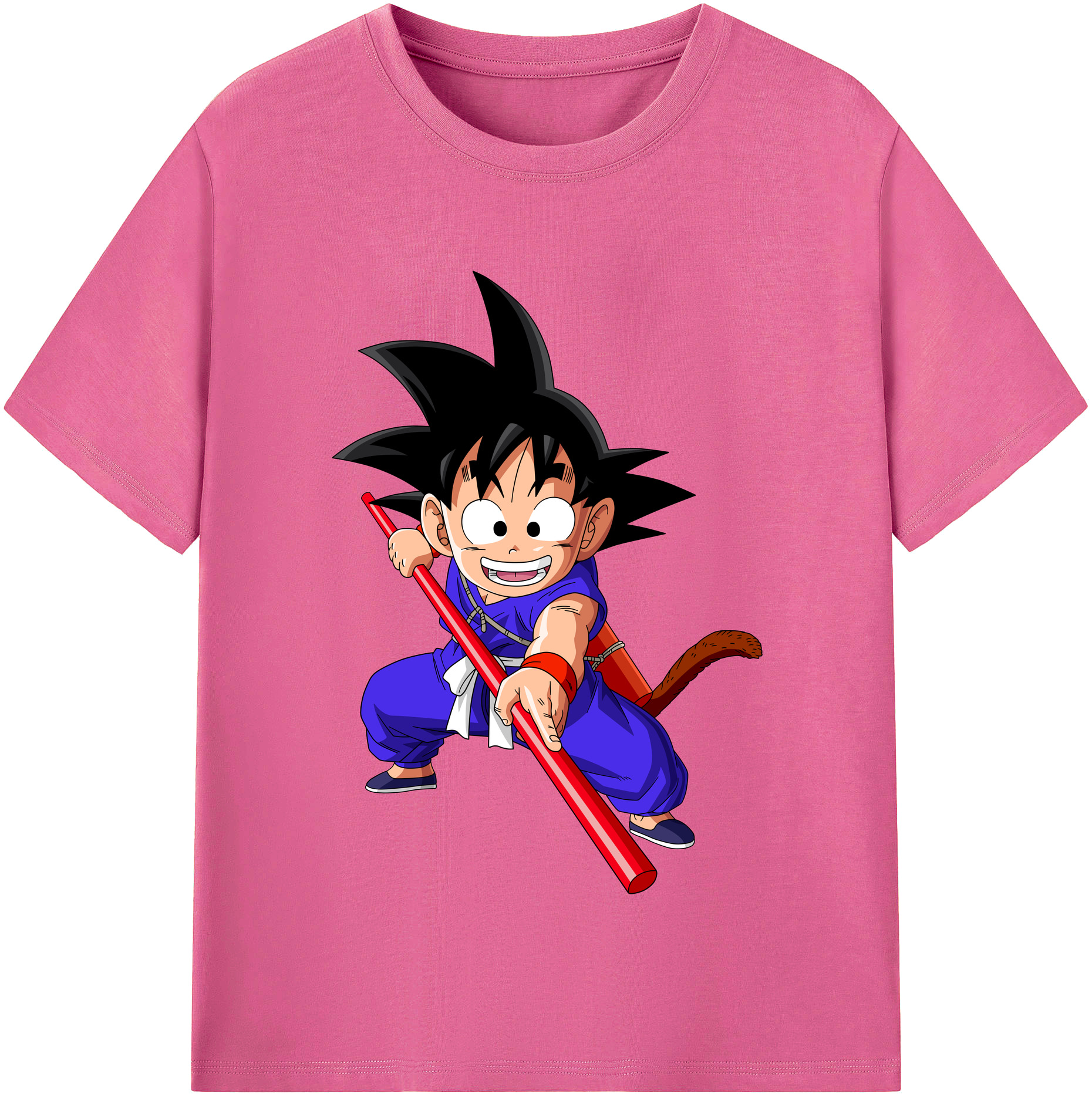 （画像用） ドラゴンボール 孫悟空（そん ごくう）Son Goku カカロット DRAGON BALL Kakarotto レディースカジュアルプリントTシャツ（綿100％）