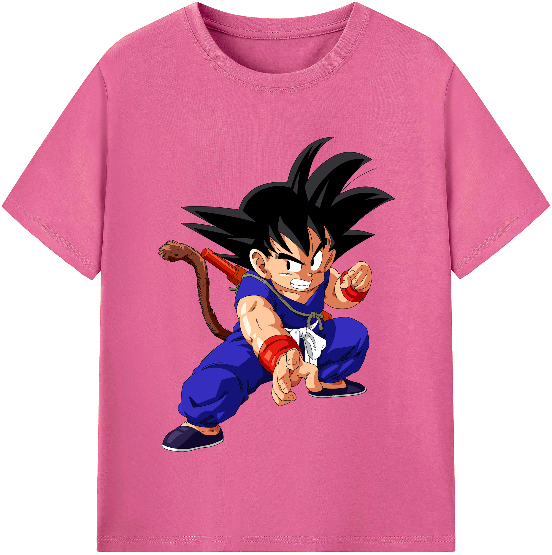 （画像用） ドラゴンボール 孫悟空（そん ごくう）Son Goku カカロット DRAGON BALL Kakarotto レディースカジュアルプリントTシャツ（綿100％）
