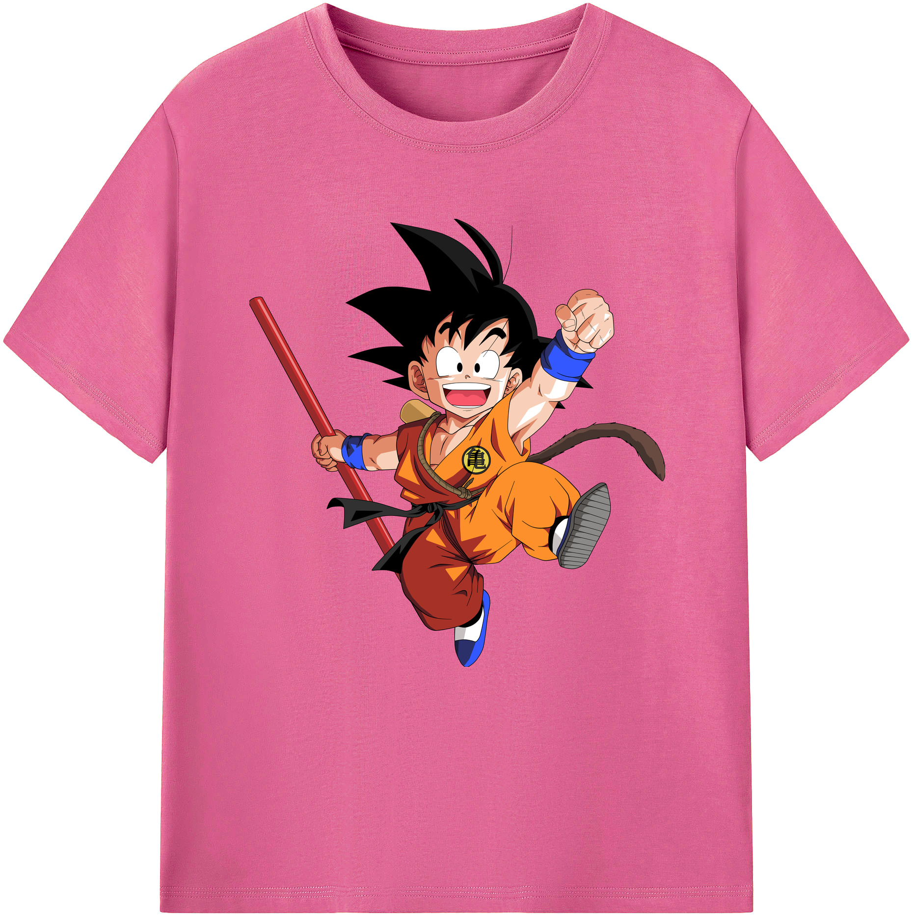（画像用） ドラゴンボール 孫悟空（そん ごくう）Son Goku カカロット DRAGON BALL Kakarotto レディースカジュアルプリントTシャツ（綿100％）