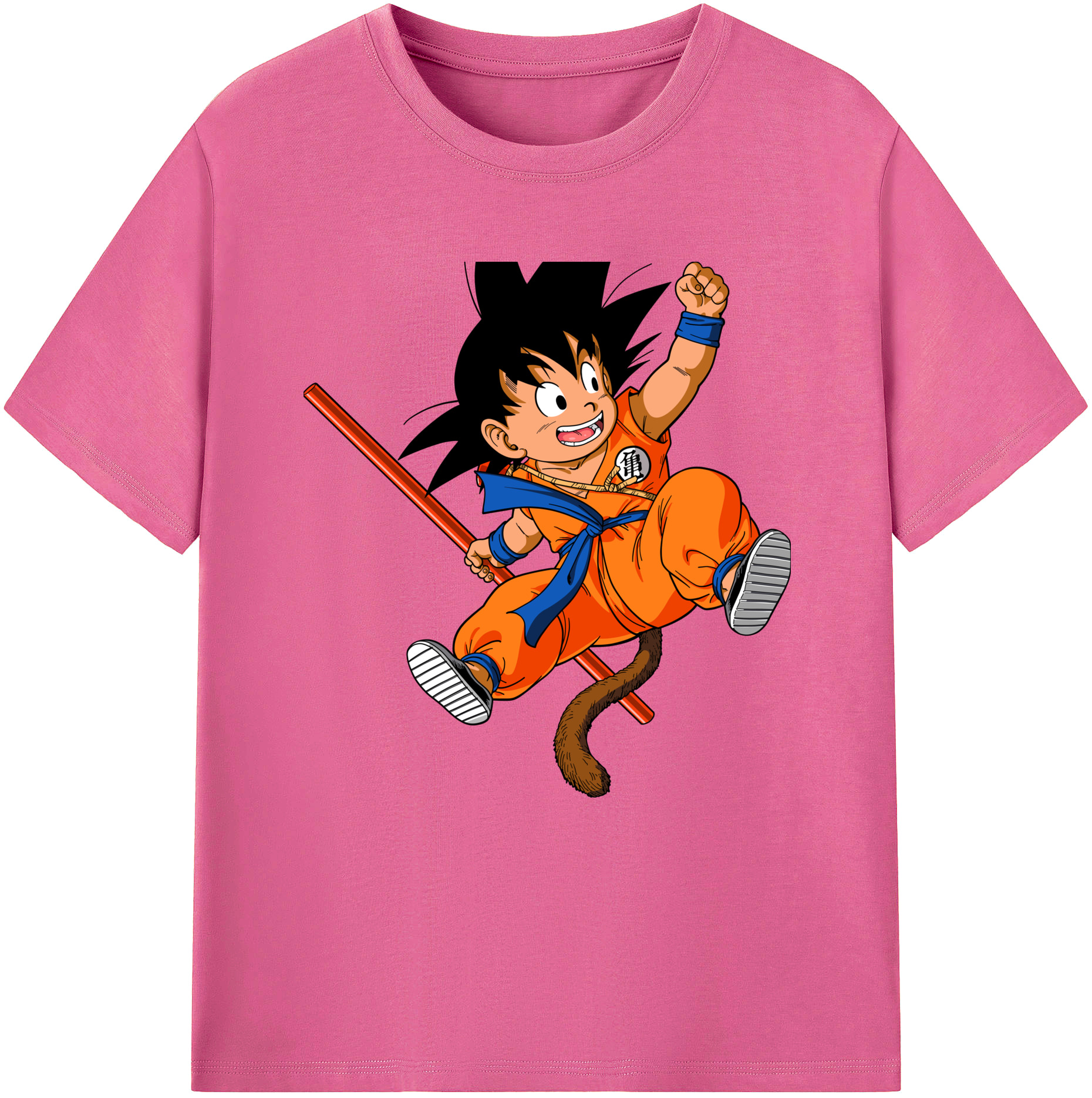 （画像用） ドラゴンボール 孫悟空（そん ごくう）Son Goku カカロット DRAGON BALL Kakarotto レディースカジュアルプリントTシャツ（綿100％）
