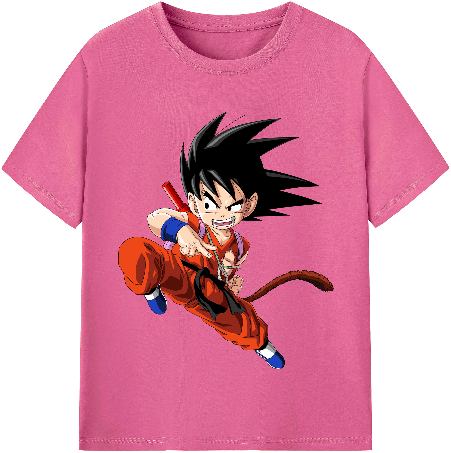 （画像用） ドラゴンボール 孫悟空（そん ごくう）Son Goku カカロット DRAGON BALL Kakarotto レディースカジュアルプリントTシャツ（綿100％）