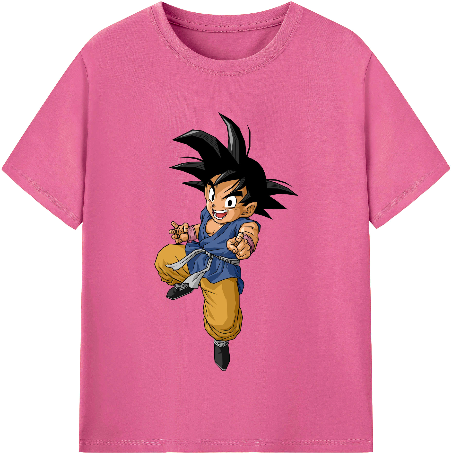 （画像用） ドラゴンボール 孫悟空（そん ごくう）Son Goku カカロット DRAGON BALL Kakarotto レディースカジュアルプリントTシャツ（綿100％）