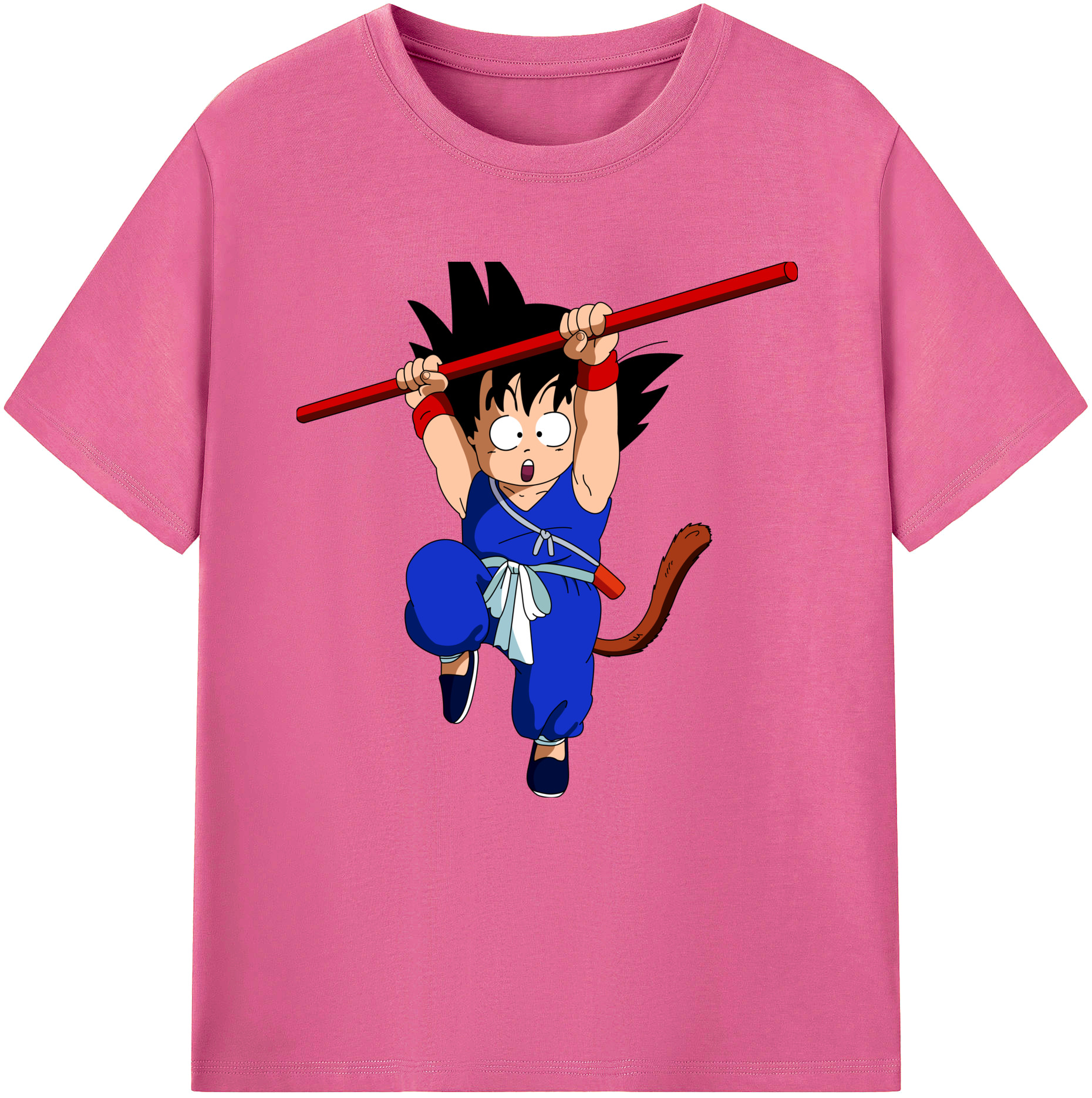 （画像用） ドラゴンボール 孫悟空（そん ごくう）Son Goku カカロット DRAGON BALL Kakarotto レディースカジュアルプリントTシャツ（綿100％）