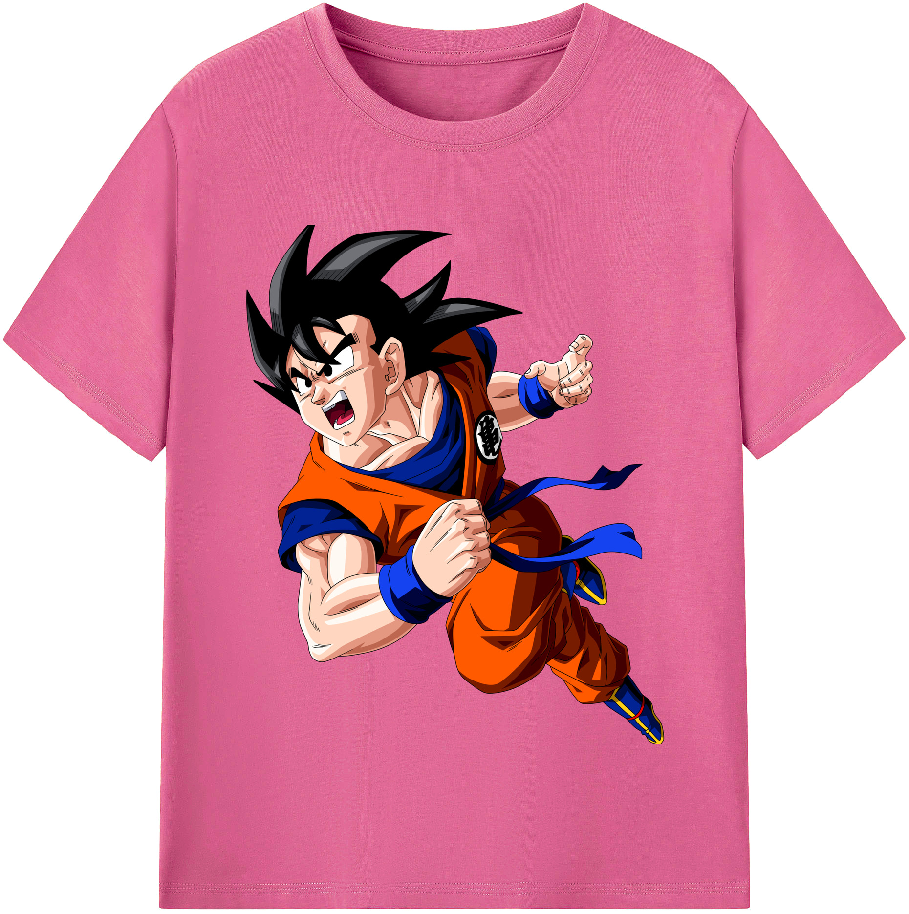 （画像用） ドラゴンボール 孫悟空（そん ごくう）Son Goku カカロット DRAGON BALL Kakarotto レディースカジュアルプリントTシャツ（綿100％）