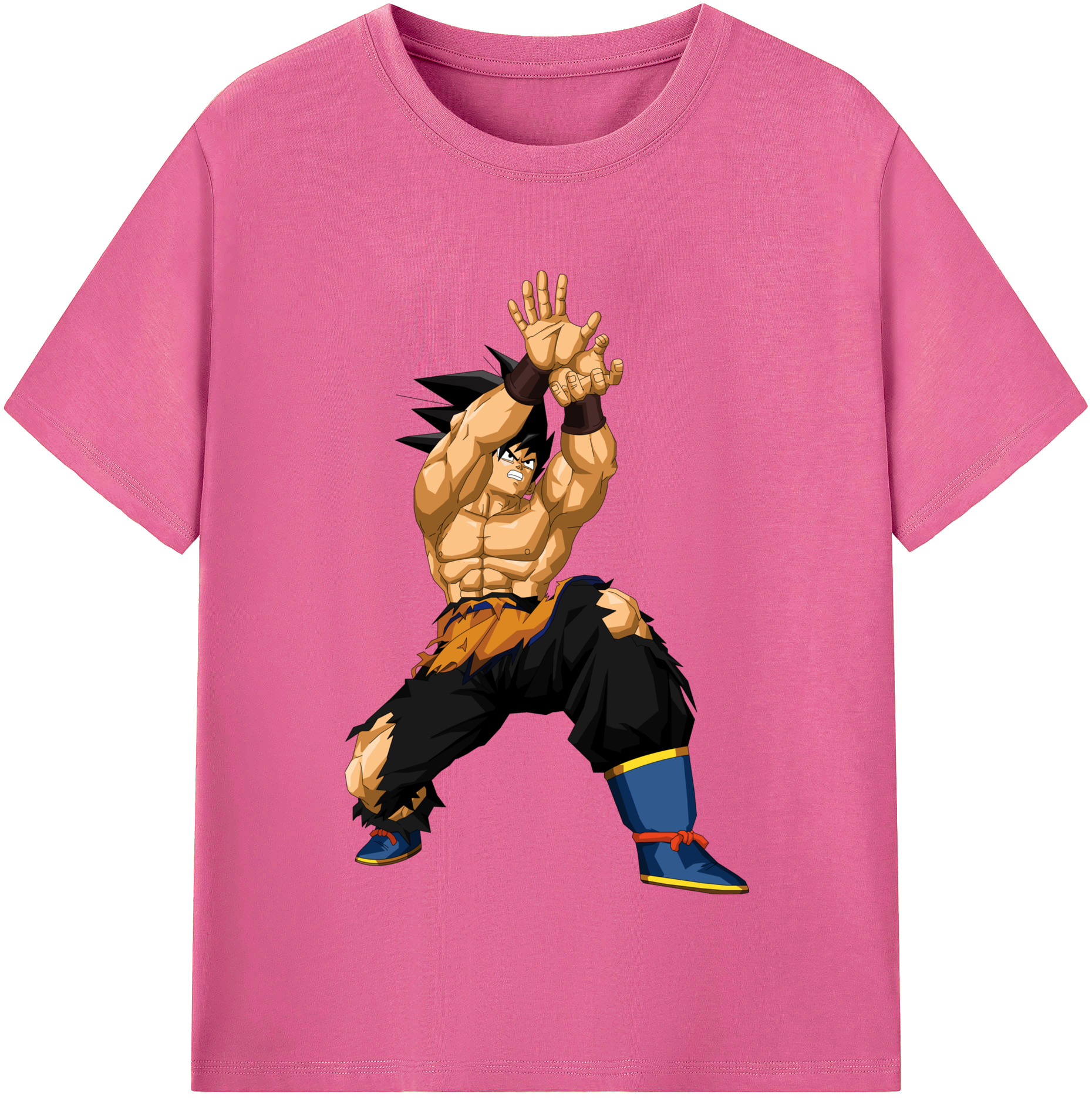 （画像用） ドラゴンボール 孫悟空（そん ごくう）Son Goku カカロット DRAGON BALL Kakarotto レディースカジュアルプリントTシャツ（綿100％）