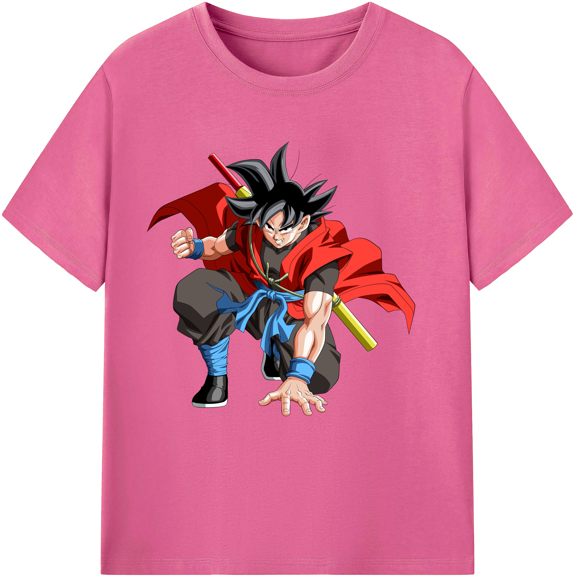 （画像用） ドラゴンボール 孫悟空（そん ごくう）Son Goku カカロット DRAGON BALL Kakarotto レディースカジュアルプリントTシャツ（綿100％）