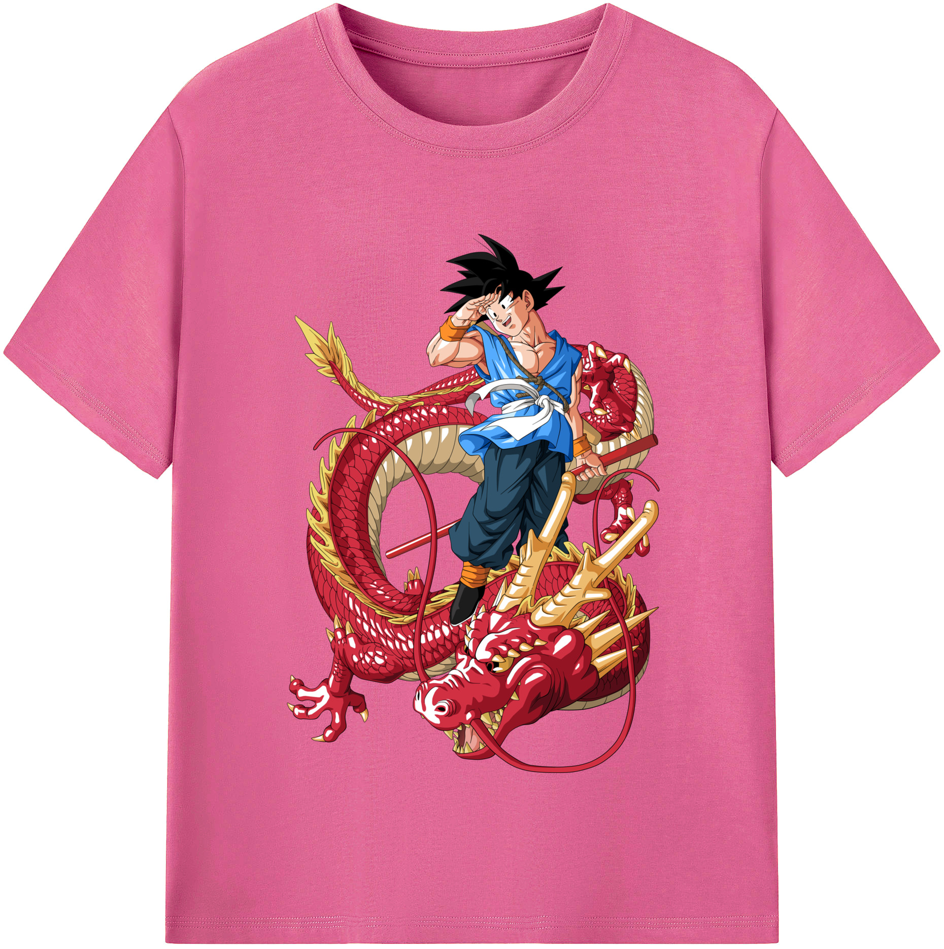 （画像用） ドラゴンボール 孫悟空（そん ごくう）Son Goku カカロット DRAGON BALL Kakarotto レディースカジュアルプリントTシャツ（綿100％）