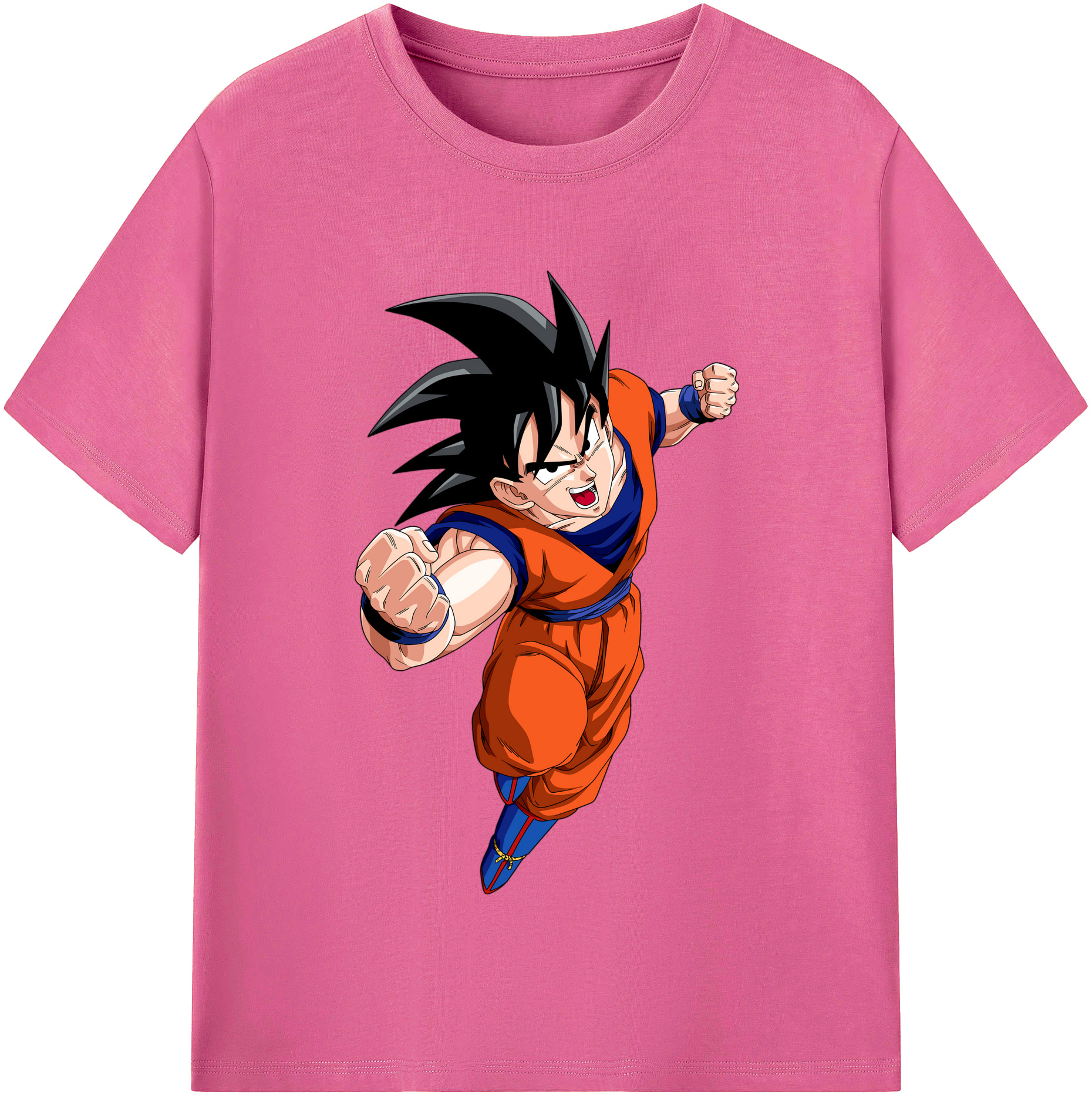 （画像用） ドラゴンボール 孫悟空（そん ごくう）Son Goku カカロット DRAGON BALL Kakarotto レディースカジュアルプリントTシャツ（綿100％）