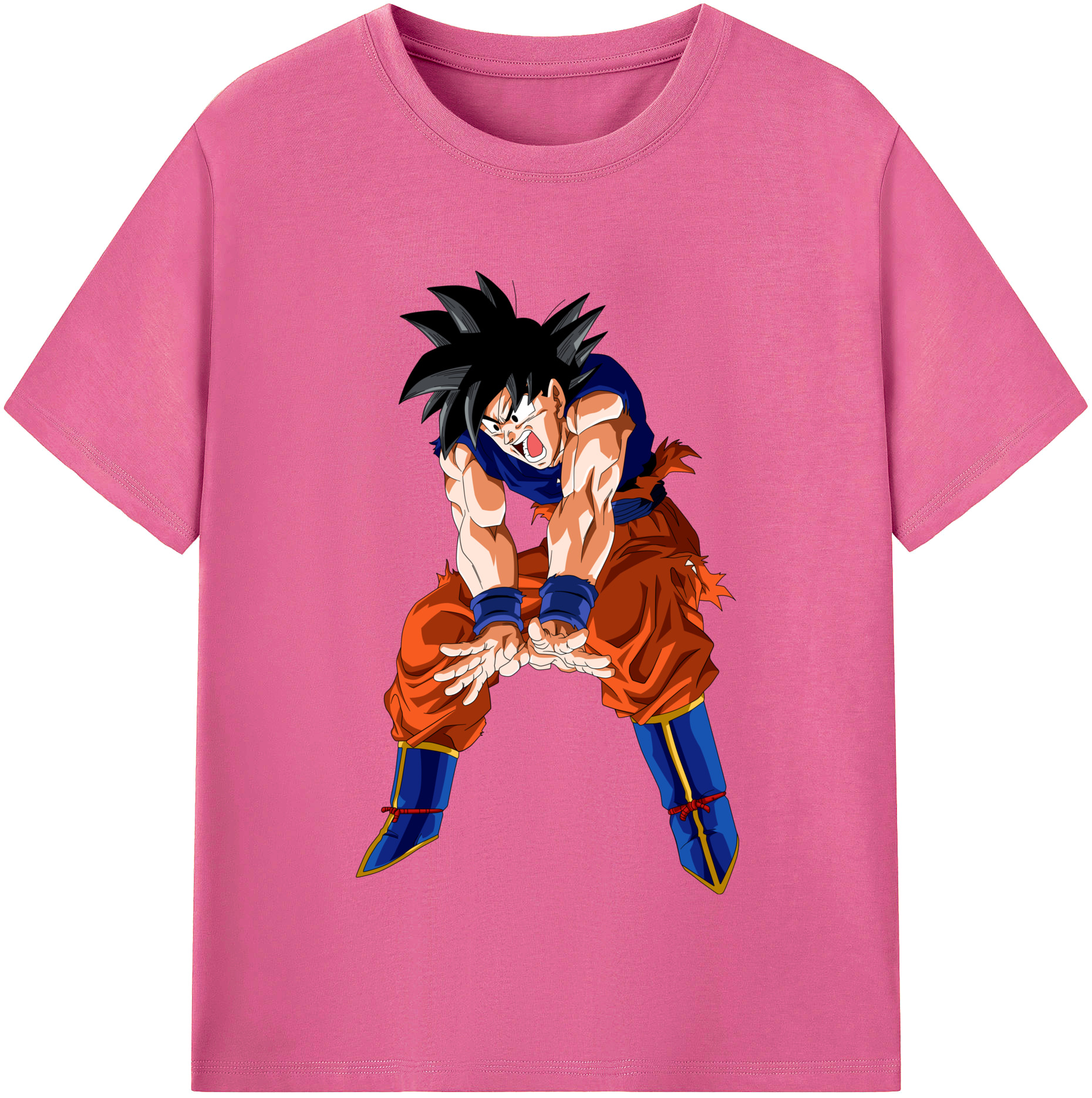 （画像用） ドラゴンボール 孫悟空（そん ごくう）Son Goku カカロット DRAGON BALL Kakarotto レディースカジュアルプリントTシャツ（綿100％）