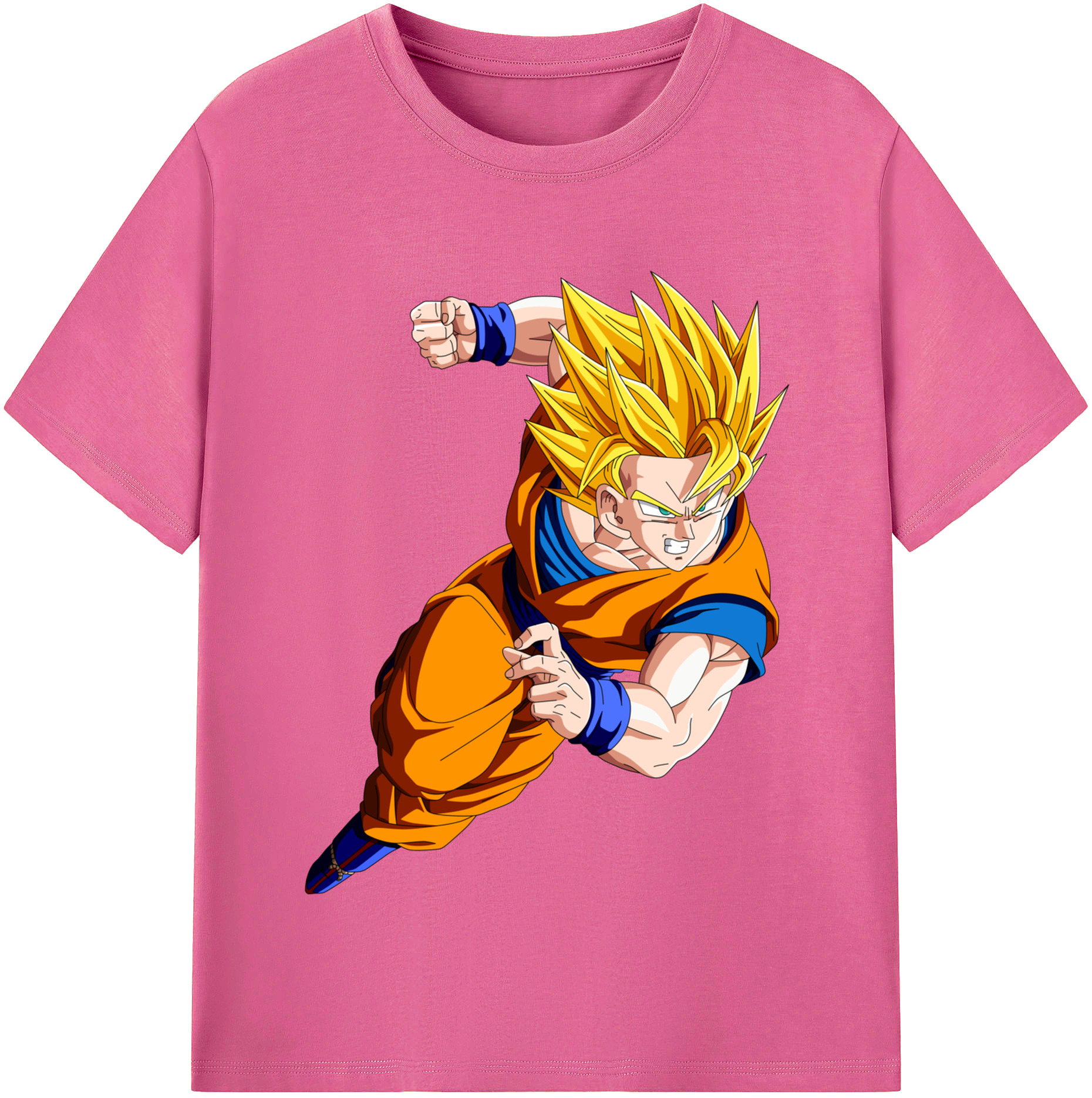 （画像用） ドラゴンボール 孫悟空（そん ごくう）Son Goku カカロット DRAGON BALL Kakarotto レディースカジュアルプリントTシャツ（綿100％）