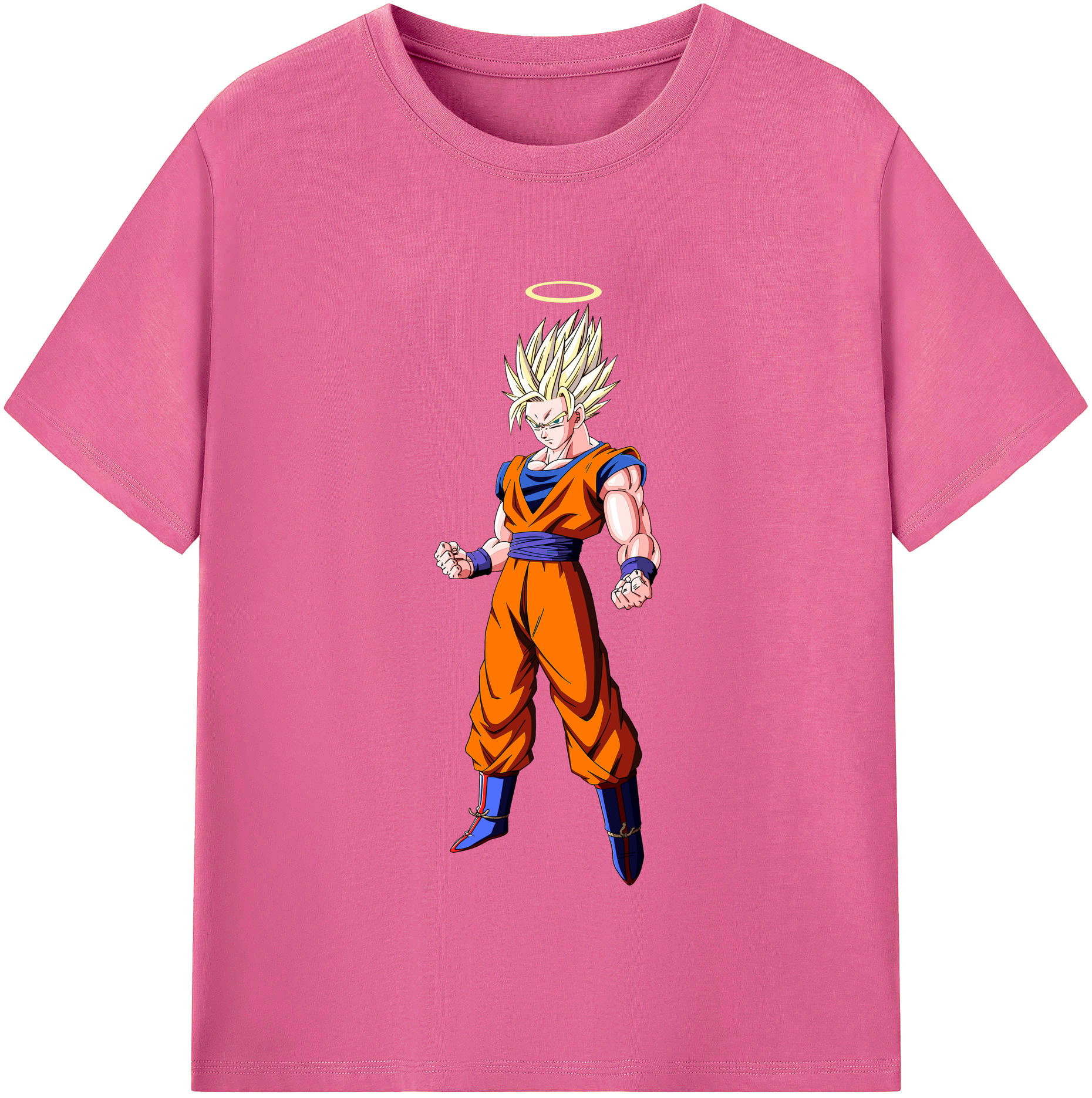 （画像用） ドラゴンボール 孫悟空（そん ごくう）Son Goku カカロット DRAGON BALL Kakarotto レディースカジュアルプリントTシャツ（綿100％）