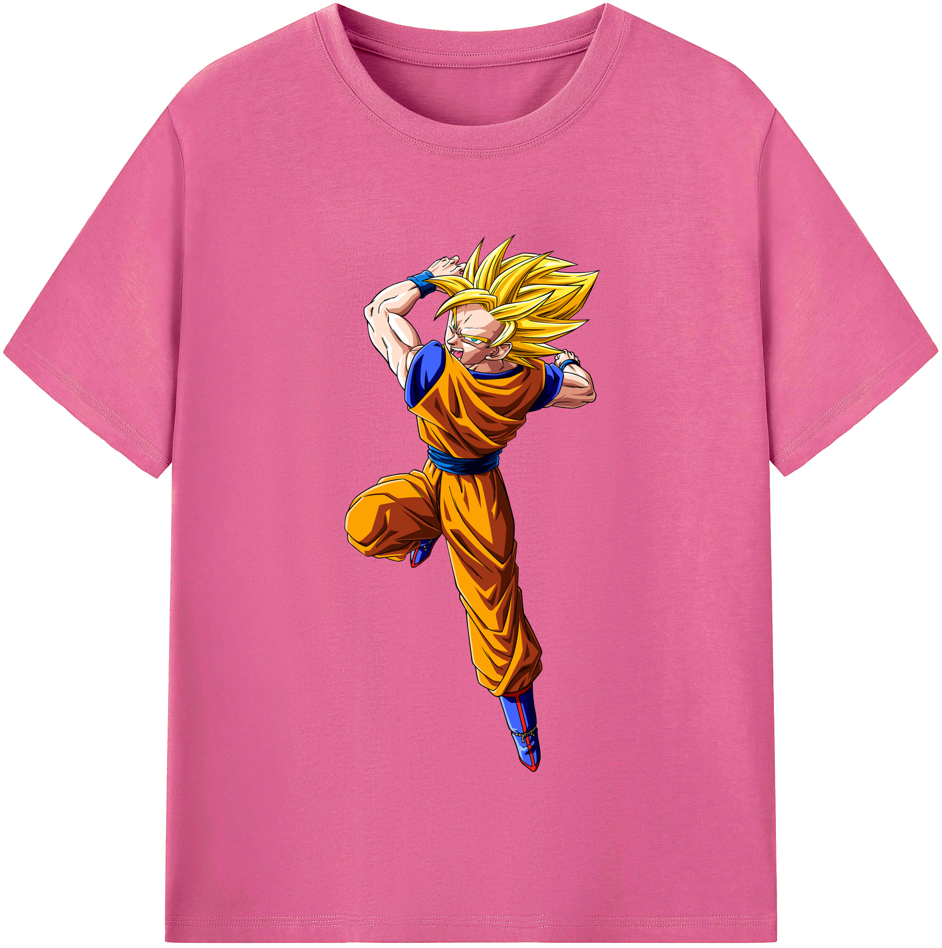 （画像用） ドラゴンボール 孫悟空（そん ごくう）Son Goku カカロット DRAGON BALL Kakarotto レディースカジュアルプリントTシャツ（綿100％）