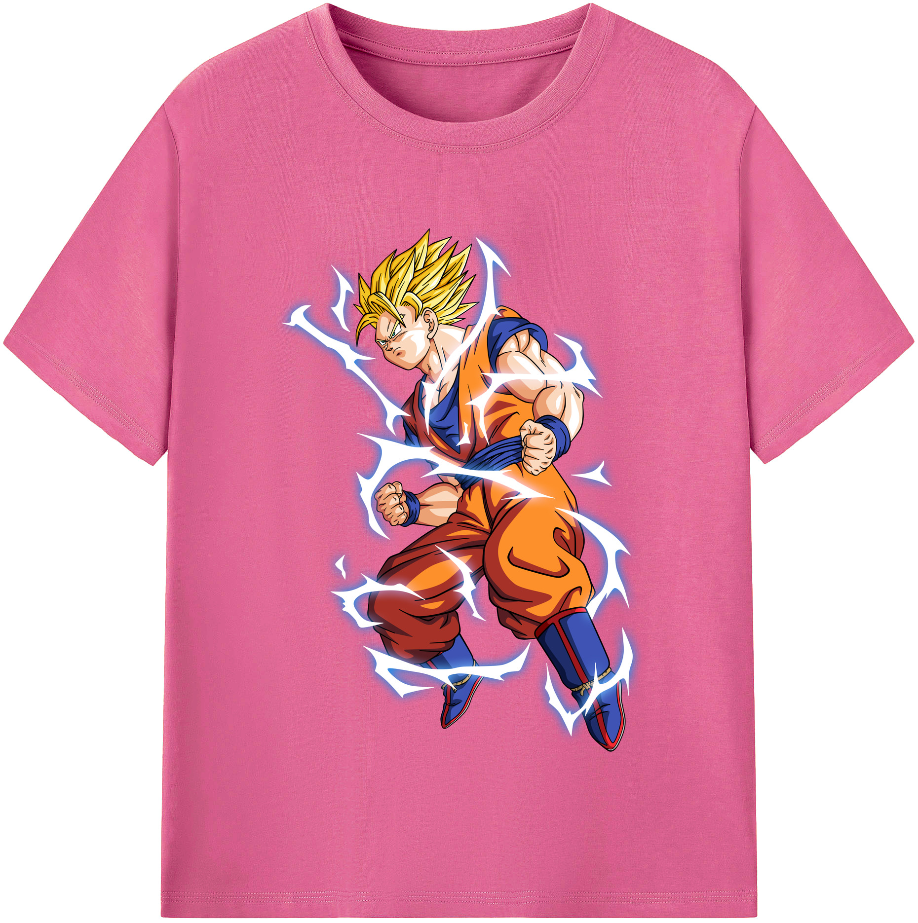 （画像用） ドラゴンボール 孫悟空（そん ごくう）Son Goku カカロット DRAGON BALL Kakarotto レディースカジュアルプリントTシャツ（綿100％）