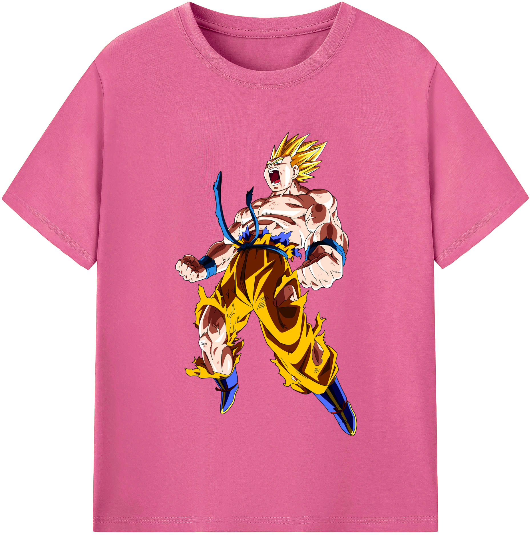 （画像用） ドラゴンボール 孫悟空（そん ごくう）Son Goku カカロット DRAGON BALL Kakarotto レディースカジュアルプリントTシャツ（綿100％）