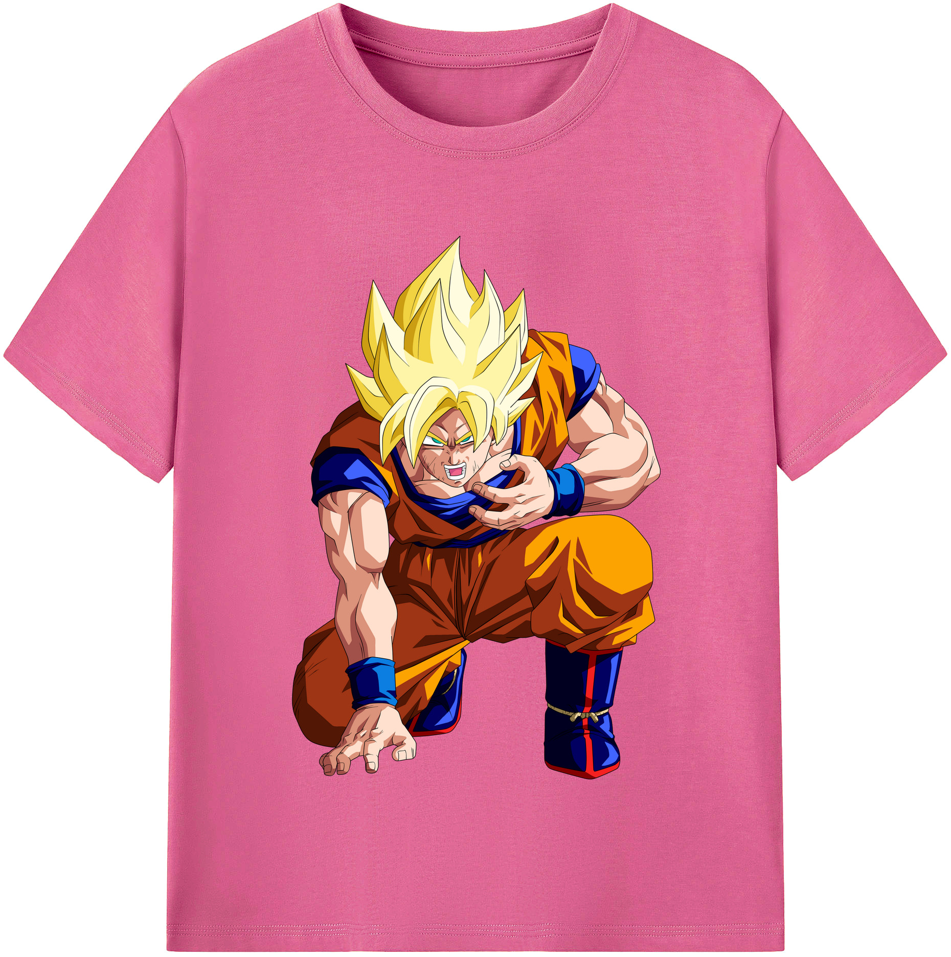 （画像用） ドラゴンボール 孫悟空（そん ごくう）Son Goku カカロット DRAGON BALL Kakarotto レディースカジュアルプリントTシャツ（綿100％）