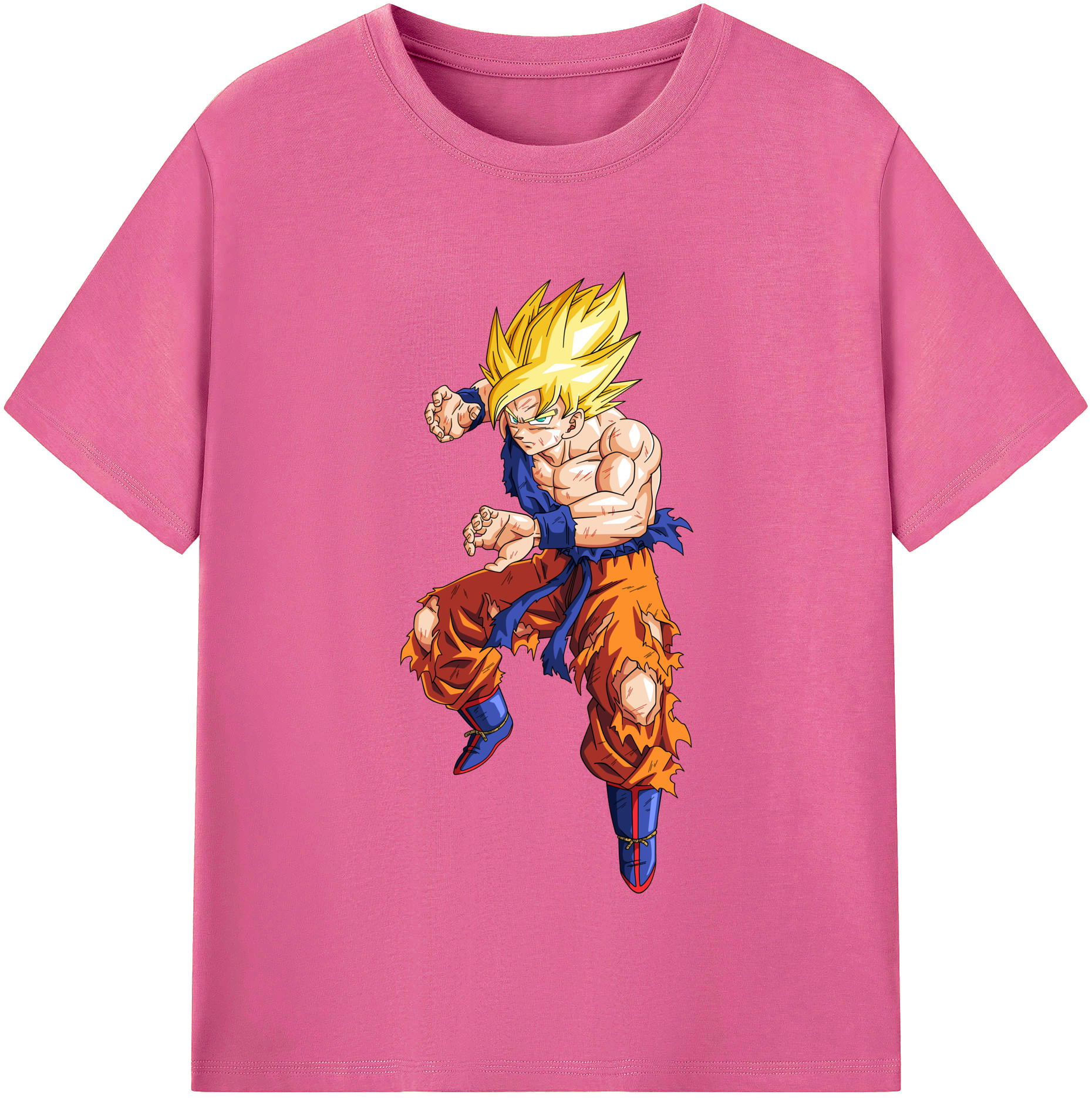 （画像用） ドラゴンボール 孫悟空（そん ごくう）Son Goku カカロット DRAGON BALL Kakarotto レディースカジュアルプリントTシャツ（綿100％）
