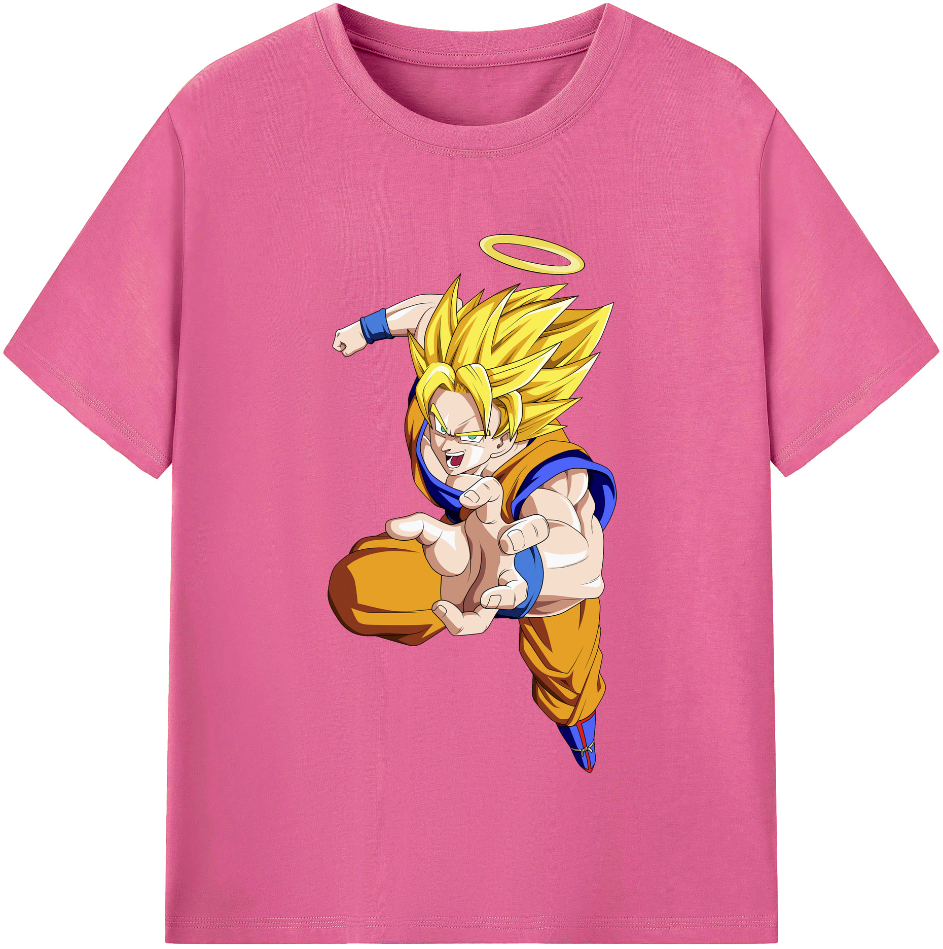 （画像用） ドラゴンボール 孫悟空（そん ごくう）Son Goku カカロット DRAGON BALL Kakarotto レディースカジュアルプリントTシャツ（綿100％）