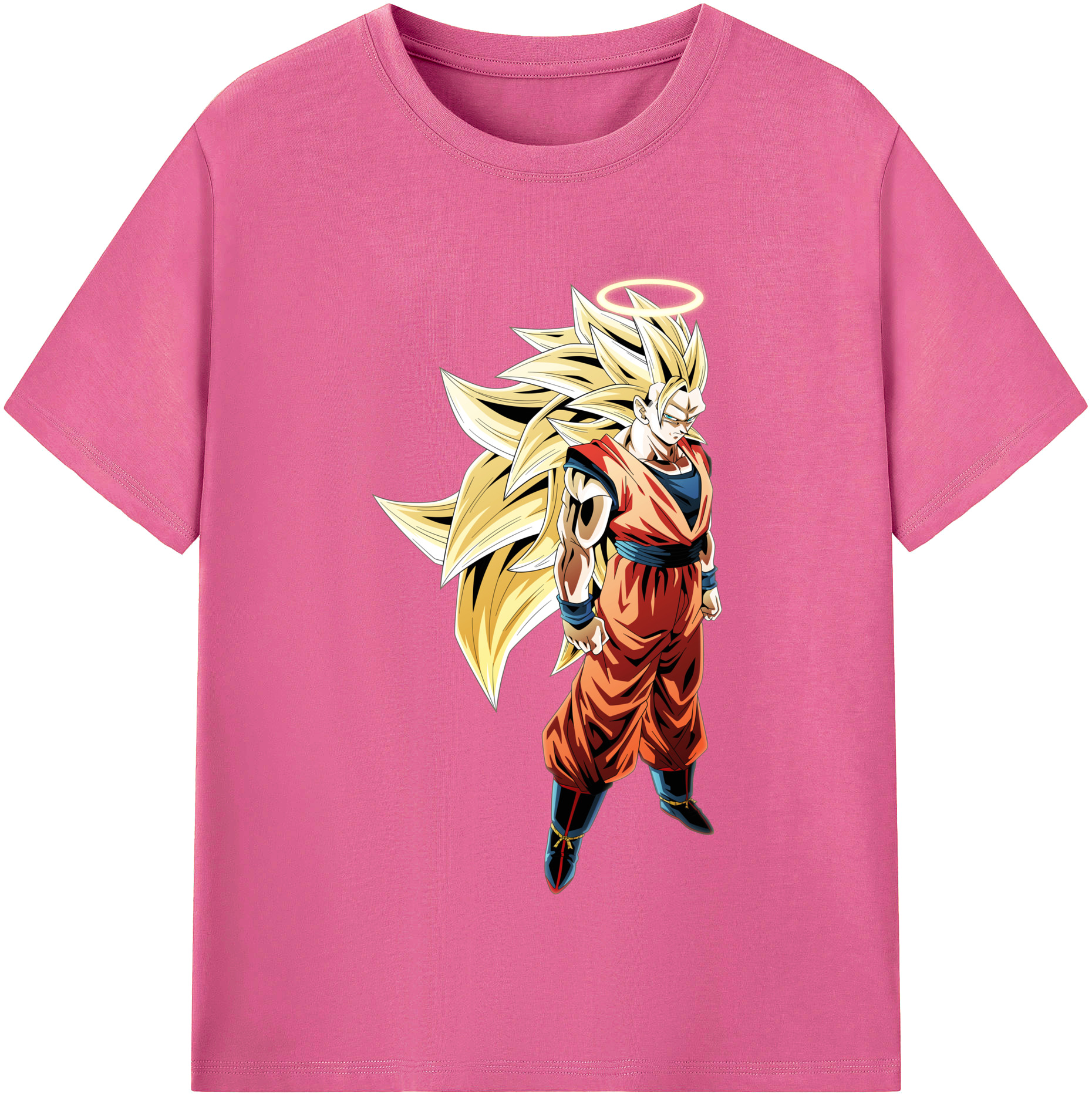 （画像用） ドラゴンボール 孫悟空（そん ごくう）Son Goku カカロット DRAGON BALL Kakarotto レディースカジュアルプリントTシャツ（綿100％）