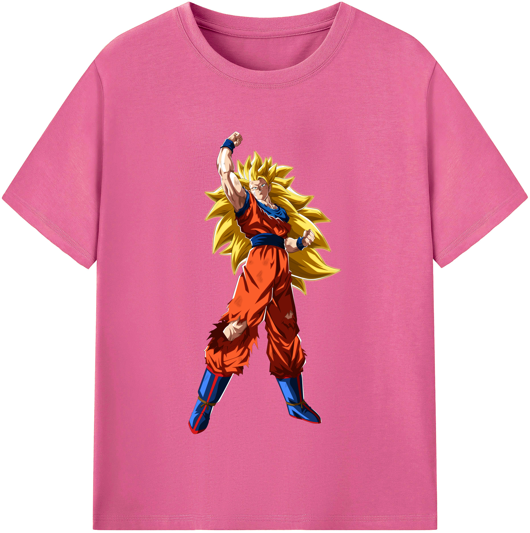 （画像用） ドラゴンボール 孫悟空（そん ごくう）Son Goku カカロット DRAGON BALL Kakarotto レディースカジュアルプリントTシャツ（綿100％）