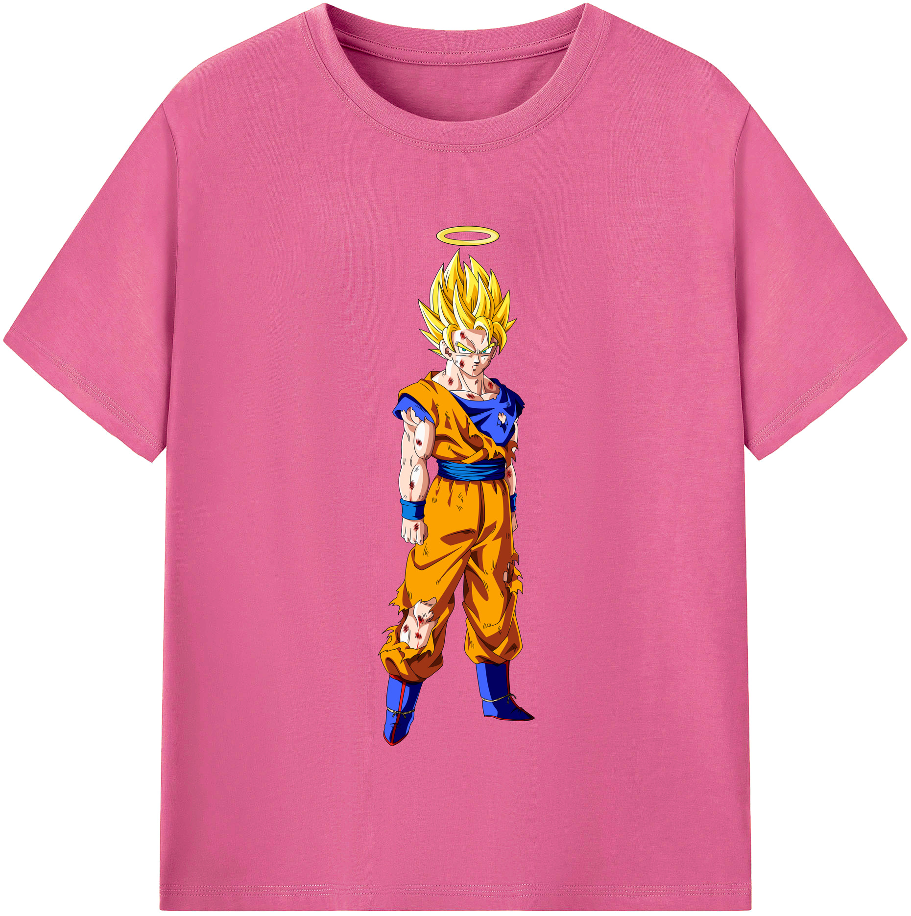 （画像用） ドラゴンボール 孫悟空（そん ごくう）Son Goku カカロット DRAGON BALL Kakarotto レディースカジュアルプリントTシャツ（綿100％）
