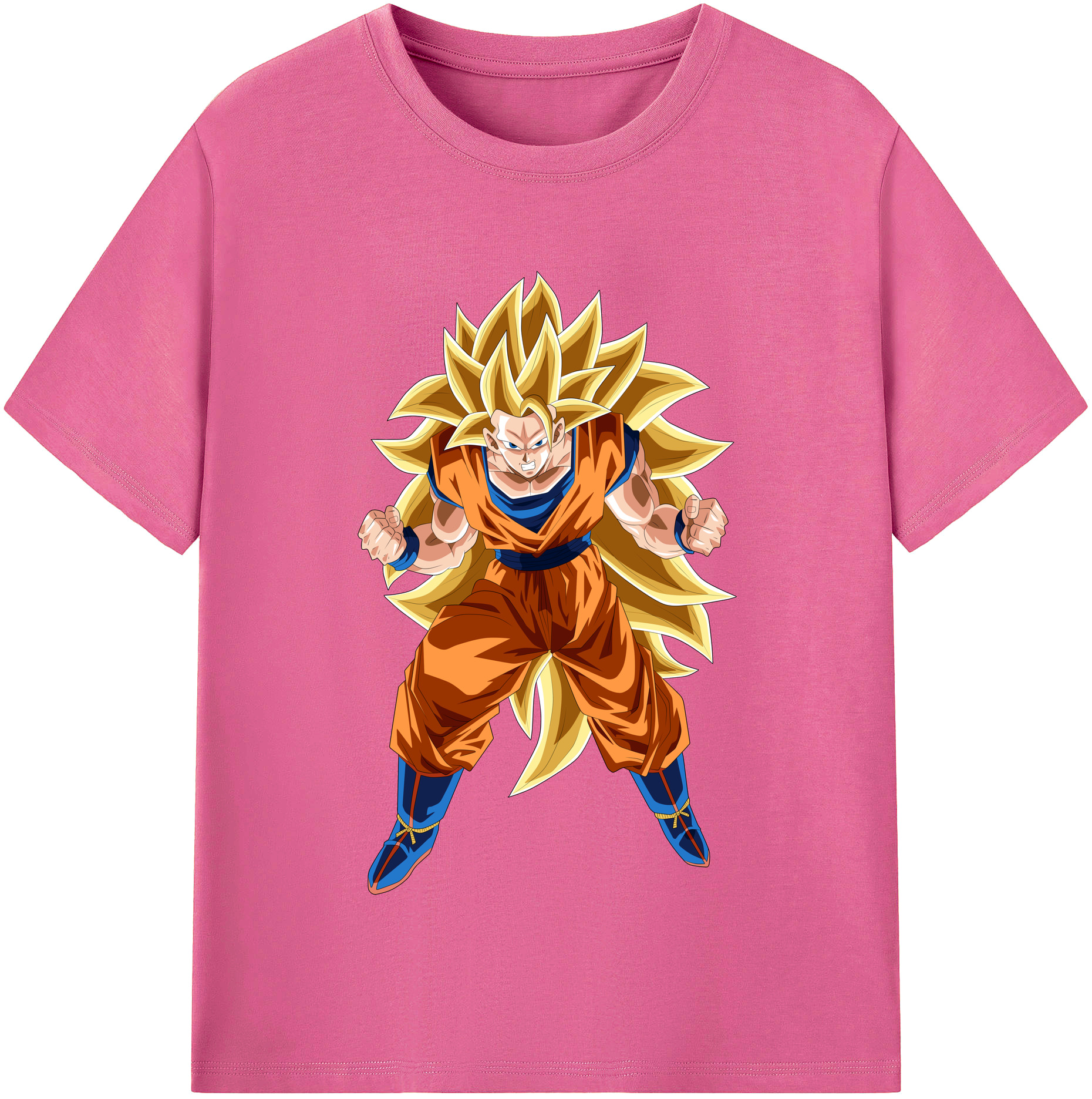 （画像用） ドラゴンボール 孫悟空（そん ごくう）Son Goku カカロット DRAGON BALL Kakarotto レディースカジュアルプリントTシャツ（綿100％）