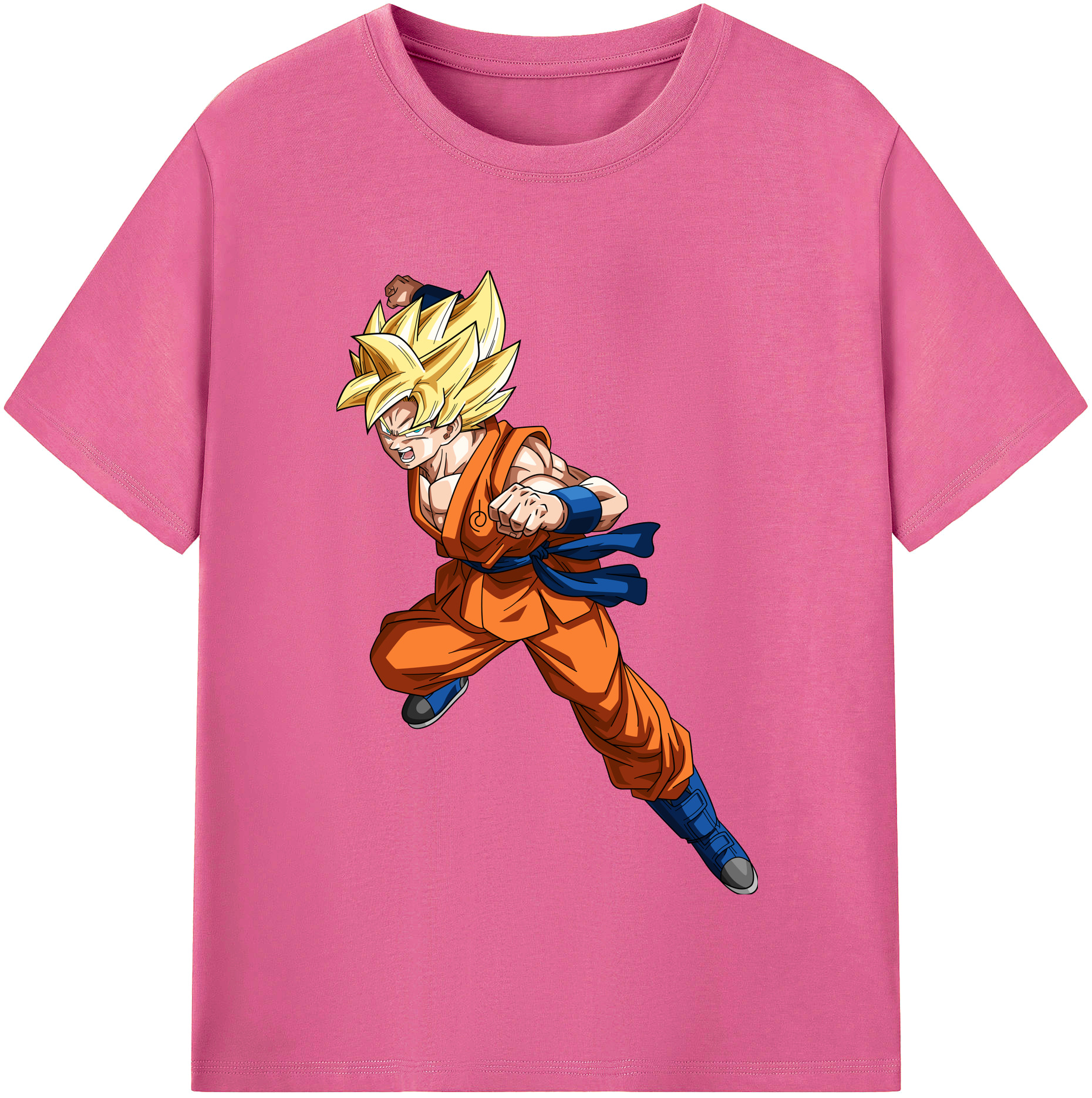 （画像用） ドラゴンボール 孫悟空（そん ごくう）Son Goku カカロット DRAGON BALL Kakarotto レディースカジュアルプリントTシャツ（綿100％）