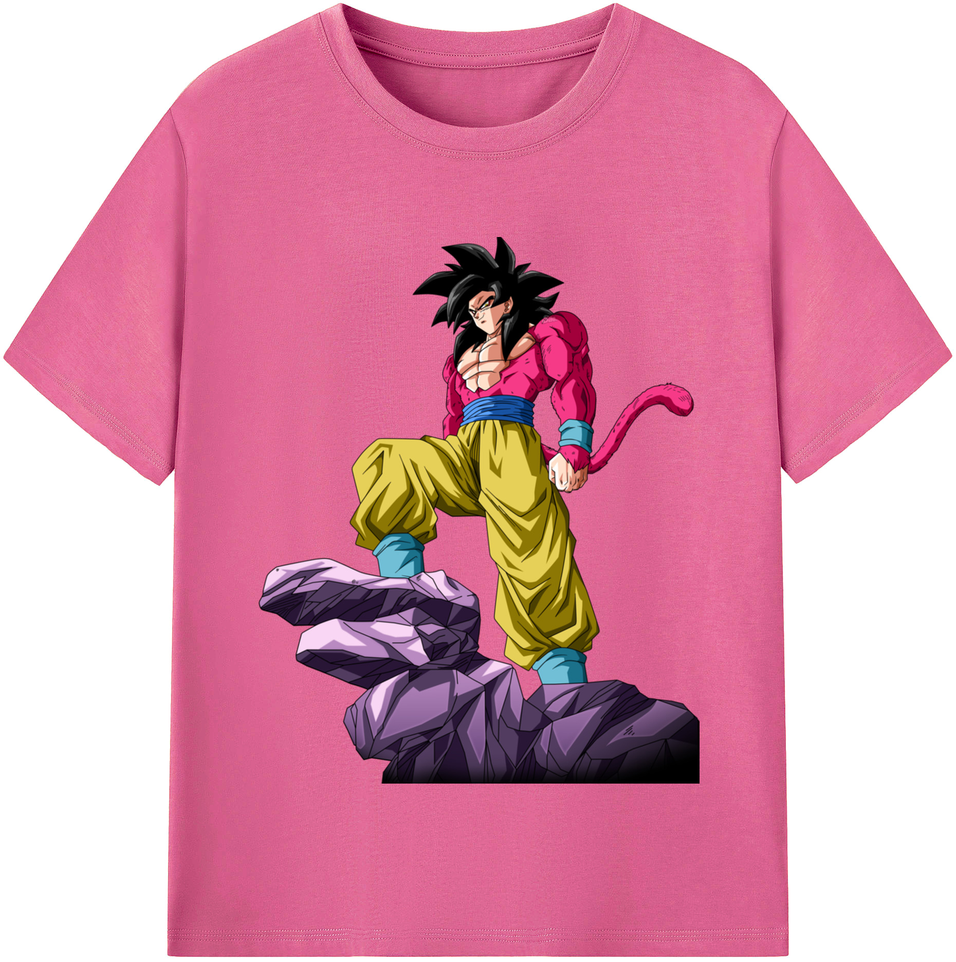 （画像用） ドラゴンボール 孫悟空（そん ごくう）Son Goku カカロット DRAGON BALL Kakarotto レディースカジュアルプリントTシャツ（綿100％）