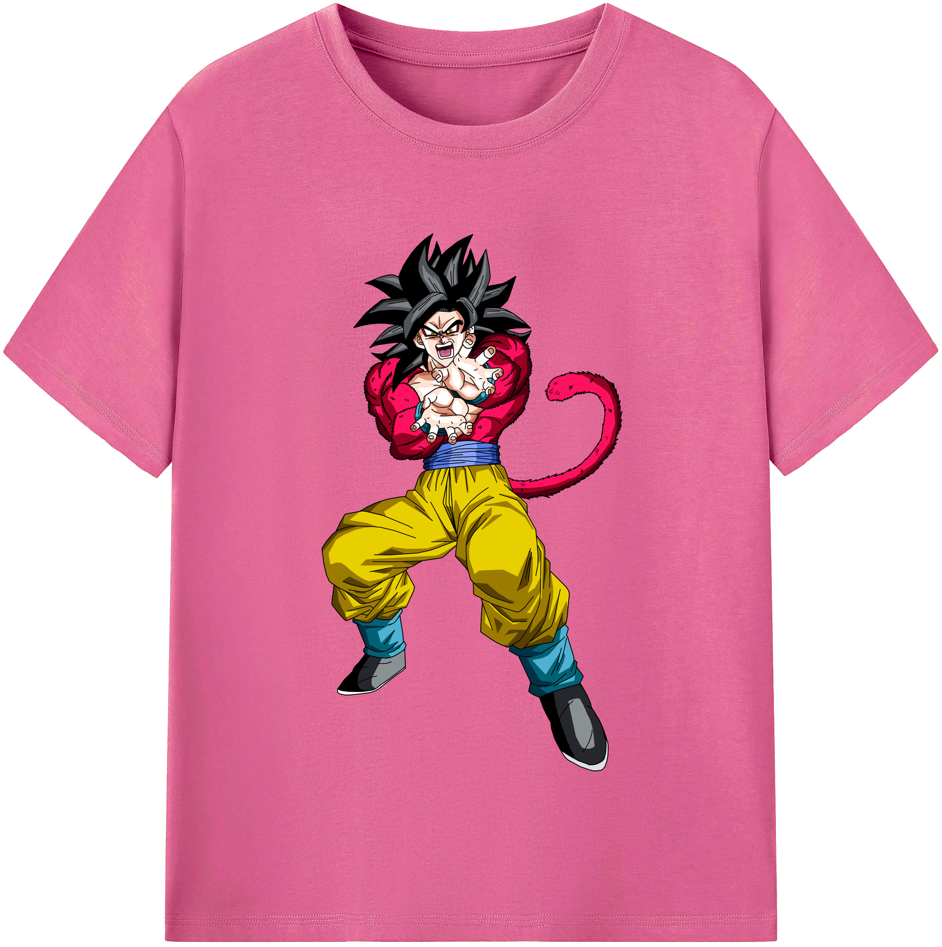 （画像用） ドラゴンボール 孫悟空（そん ごくう）Son Goku カカロット DRAGON BALL Kakarotto レディースカジュアルプリントTシャツ（綿100％）