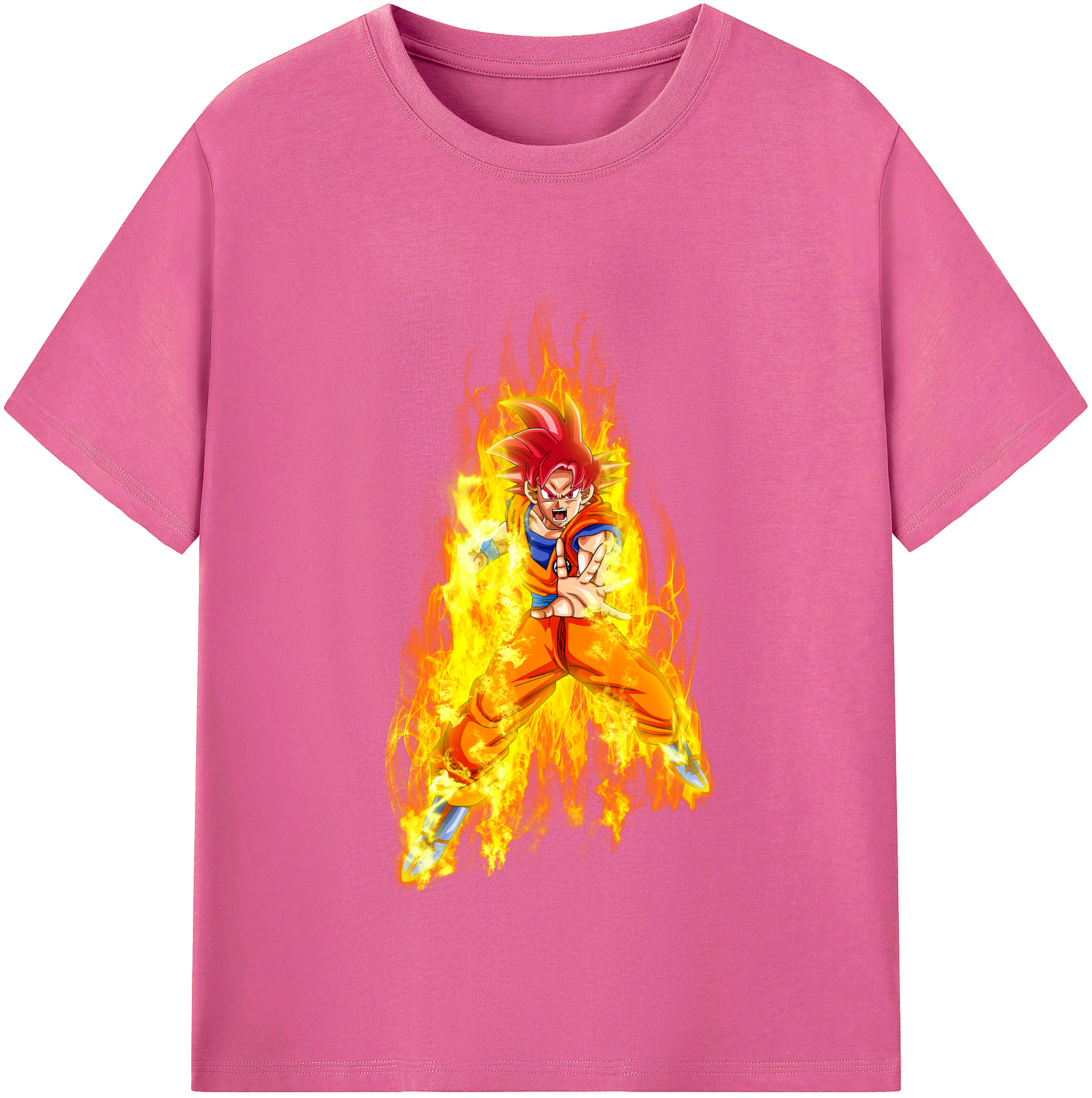 （画像用） ドラゴンボール 孫悟空（そん ごくう）Son Goku カカロット DRAGON BALL Kakarotto レディースカジュアルプリントTシャツ（綿100％）