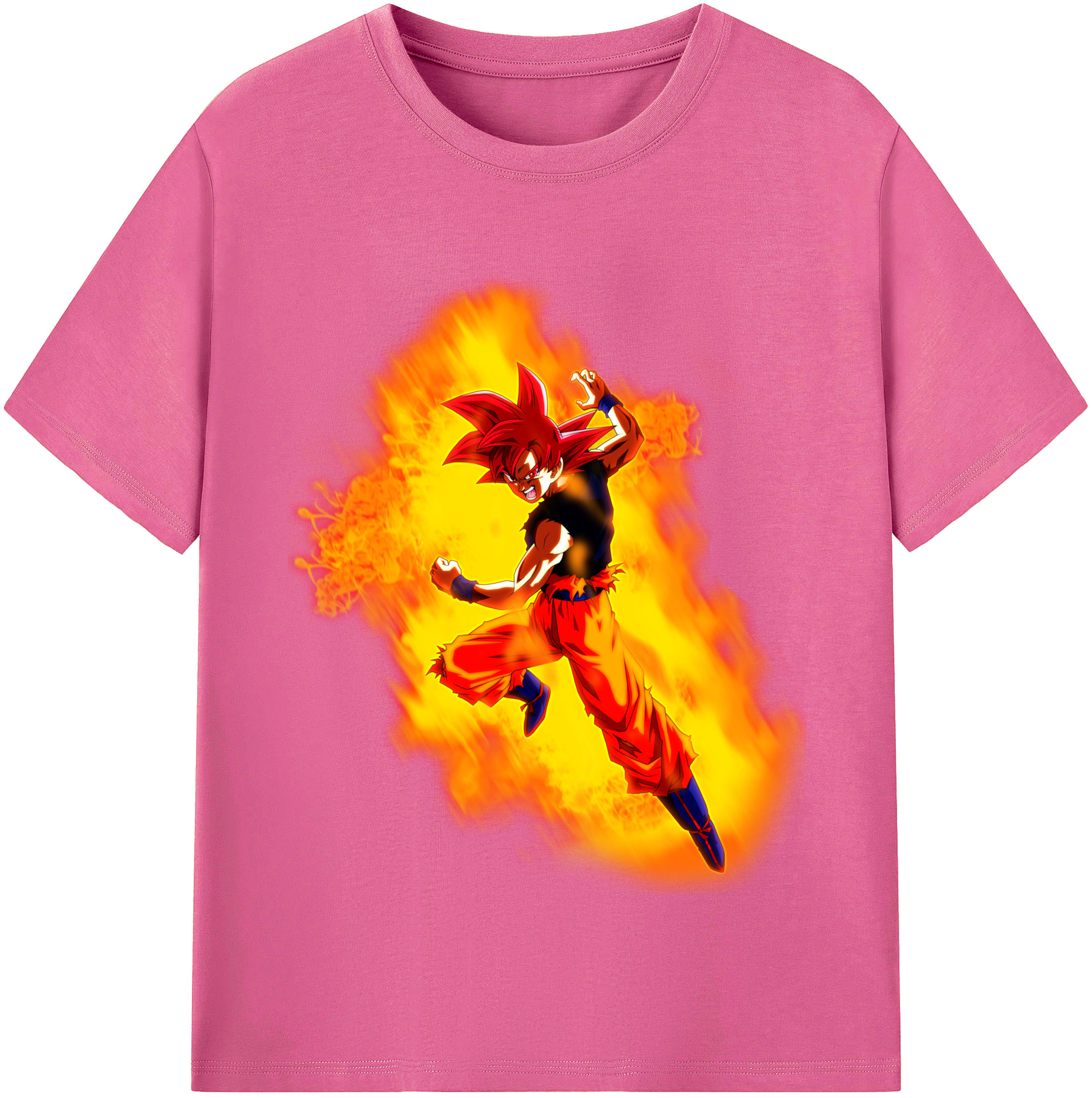 （画像用） ドラゴンボール 孫悟空（そん ごくう）Son Goku カカロット DRAGON BALL Kakarotto レディースカジュアルプリントTシャツ（綿100％）