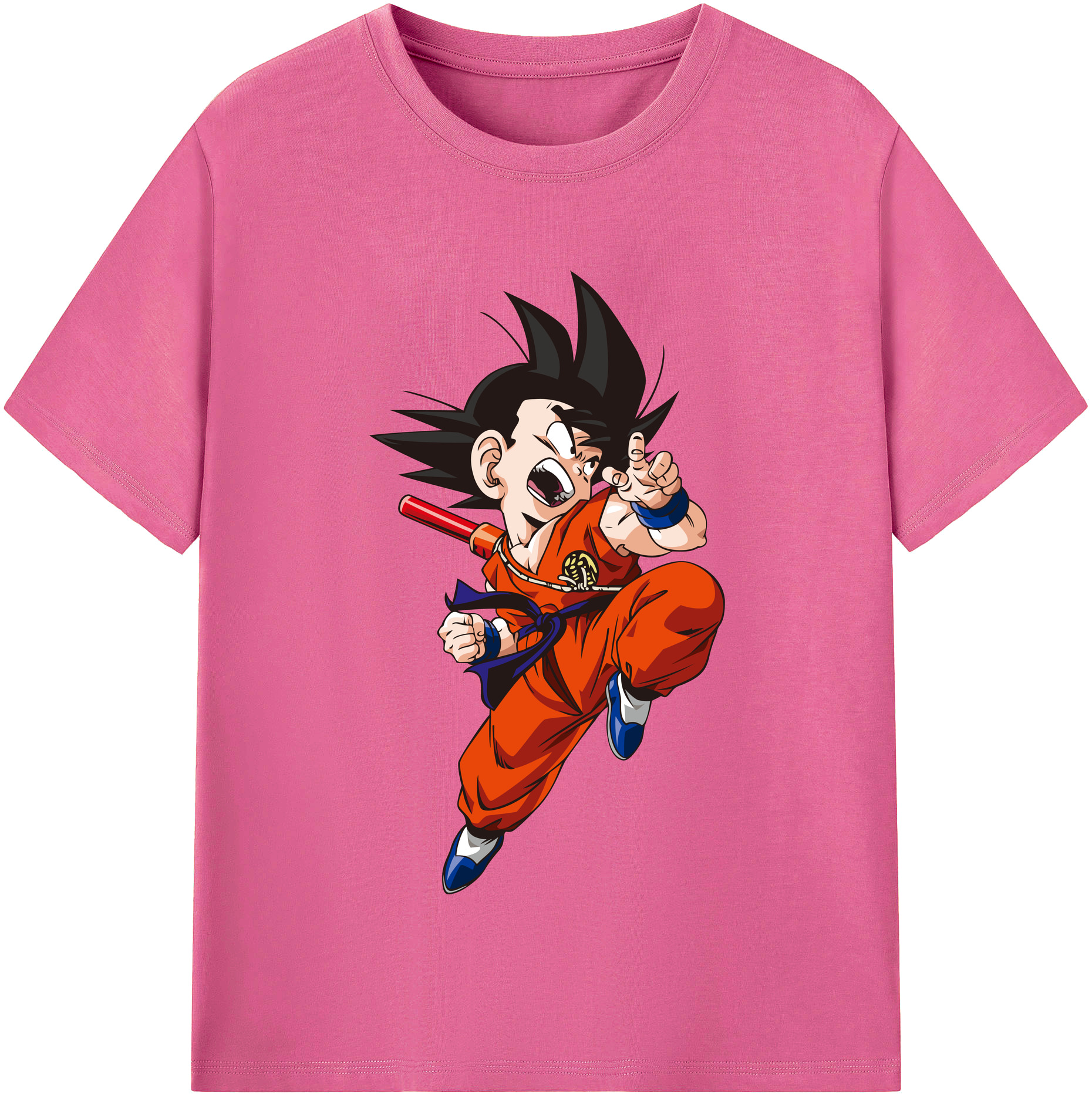 （画像用） ドラゴンボール 孫悟空（そん ごくう）Son Goku カカロット DRAGON BALL Kakarotto レディースカジュアルプリントTシャツ（綿100％）