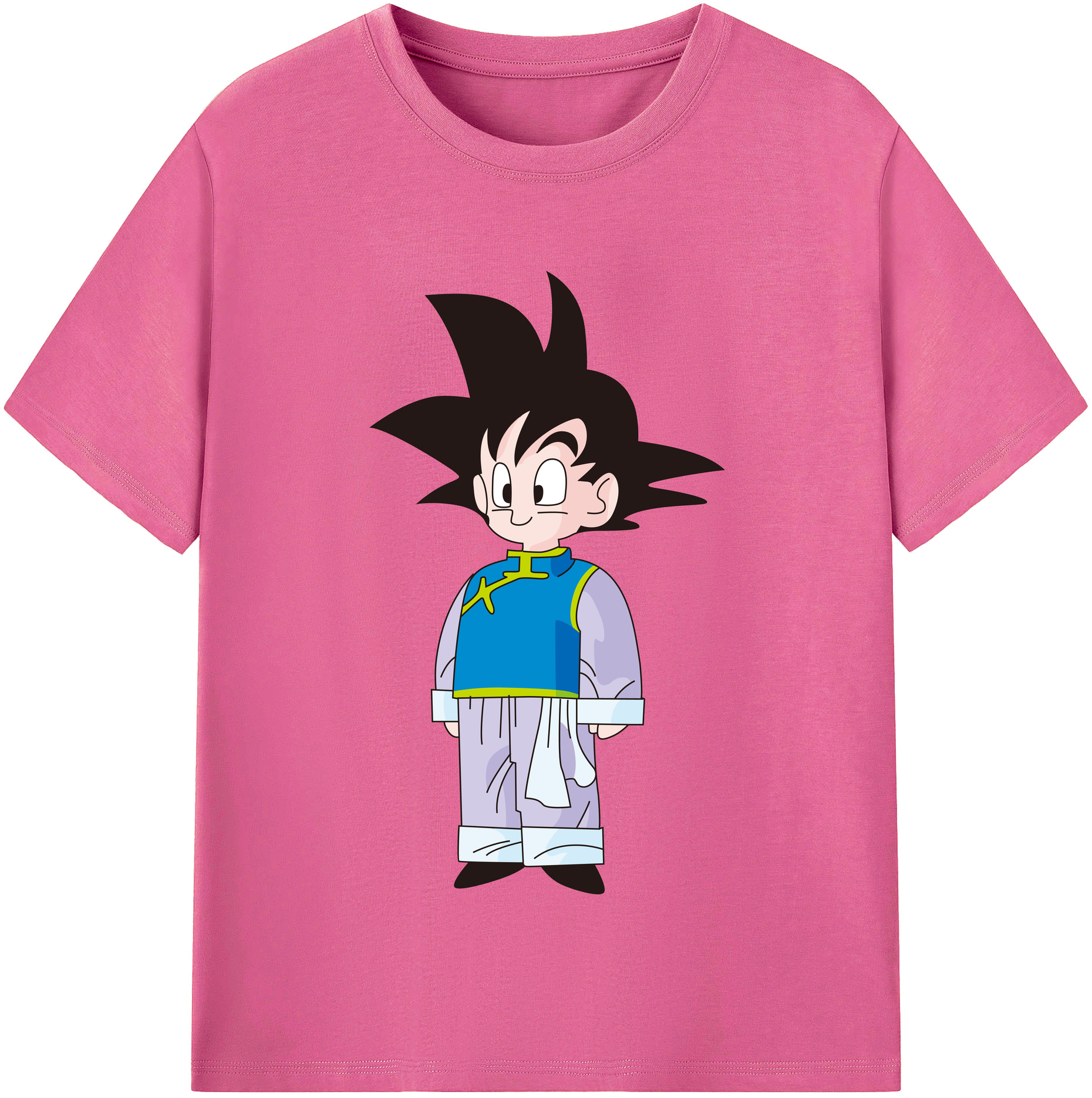 （画像用） ドラゴンボール 孫悟空（そん ごくう）Son Goku カカロット DRAGON BALL Kakarotto レディースカジュアルプリントTシャツ（綿100％）