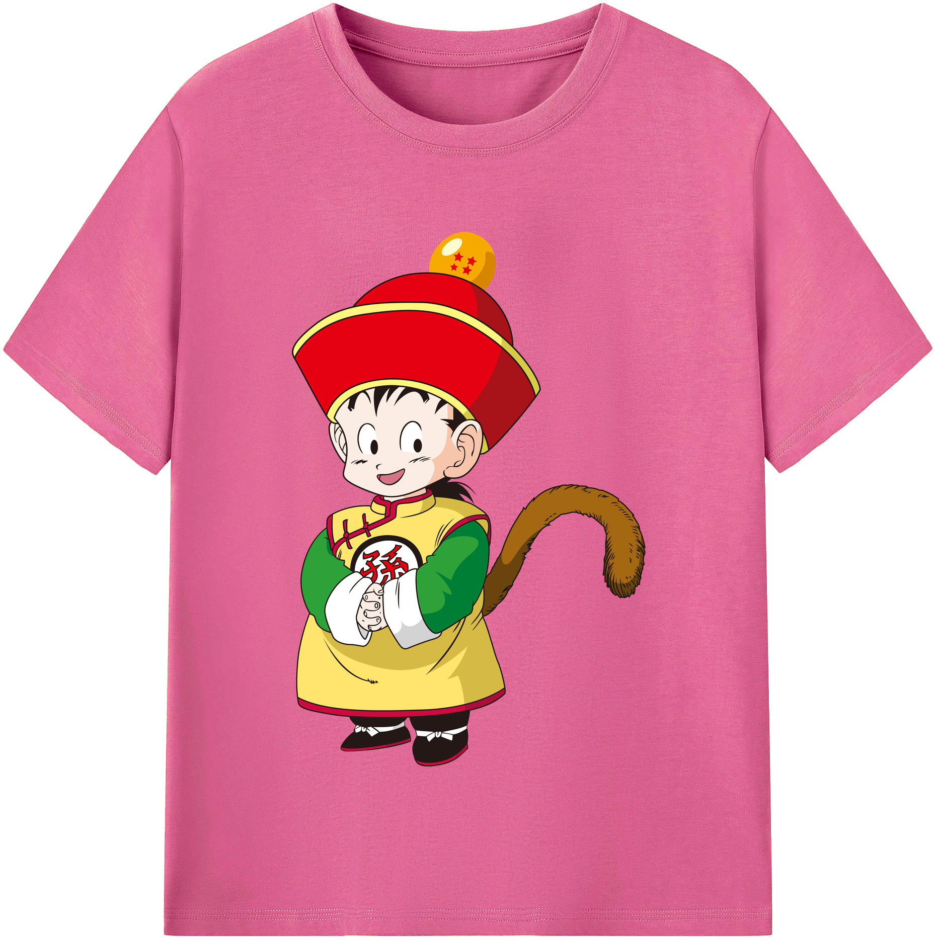 （画像用） ドラゴンボール 孫悟空（そん ごくう）Son Goku カカロット DRAGON BALL Kakarotto レディースカジュアルプリントTシャツ（綿100％）