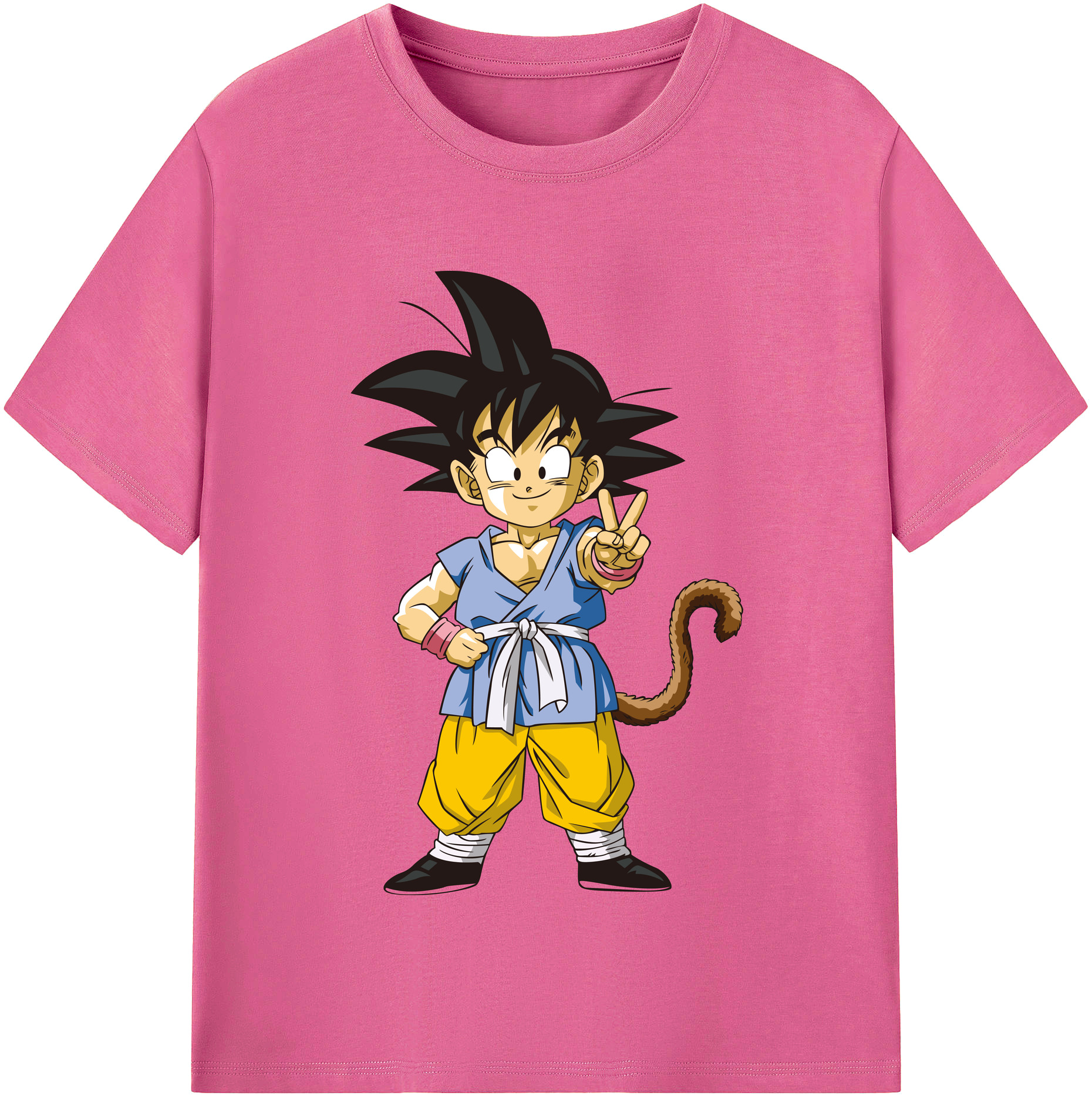 （画像用） ドラゴンボール 孫悟空（そん ごくう）Son Goku カカロット DRAGON BALL Kakarotto レディースカジュアルプリントTシャツ（綿100％）