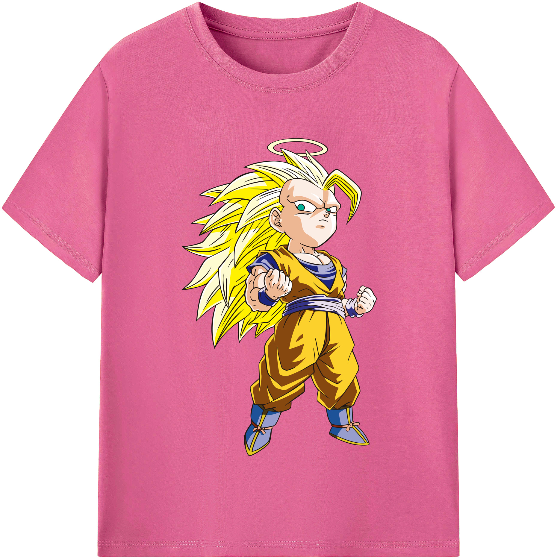 （画像用） ドラゴンボール 孫悟空（そん ごくう）Son Goku カカロット DRAGON BALL Kakarotto レディースカジュアルプリントTシャツ（綿100％）