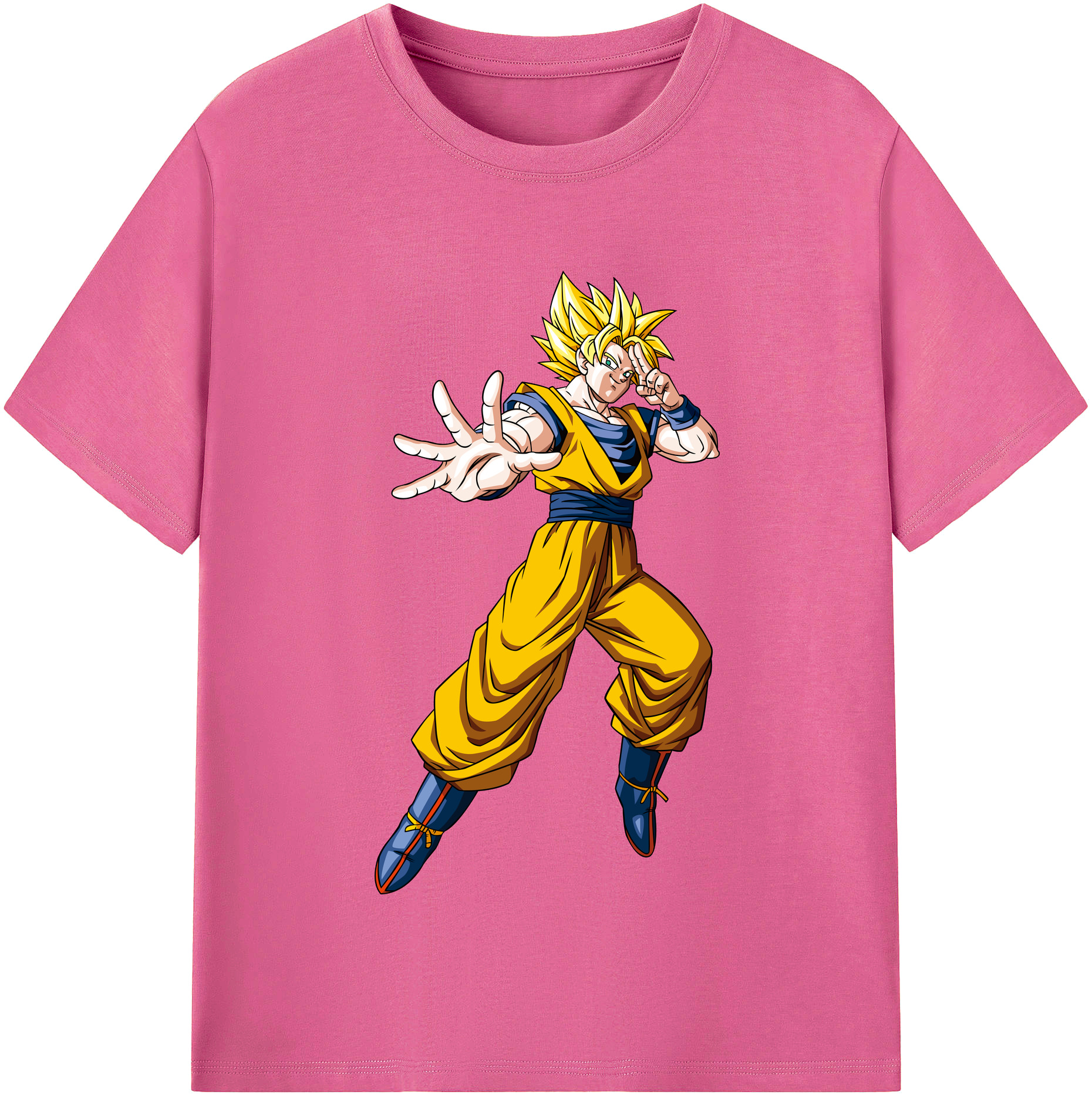 （画像用） ドラゴンボール 孫悟空（そん ごくう）Son Goku カカロット DRAGON BALL Kakarotto レディースカジュアルプリントTシャツ（綿100％）