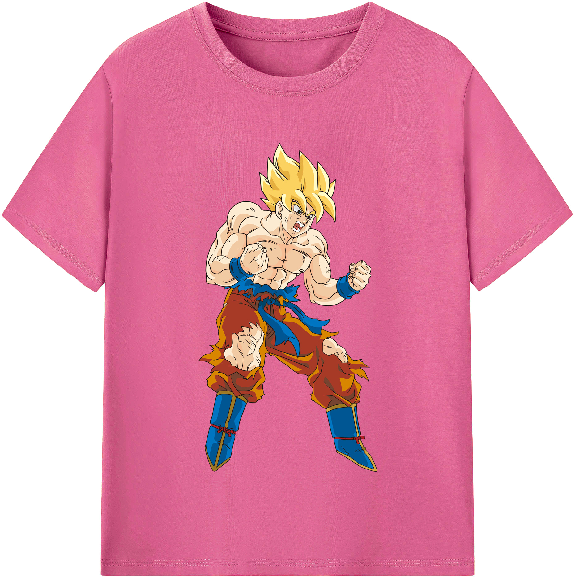 （画像用） ドラゴンボール 孫悟空（そん ごくう）Son Goku カカロット DRAGON BALL Kakarotto レディースカジュアルプリントTシャツ（綿100％）