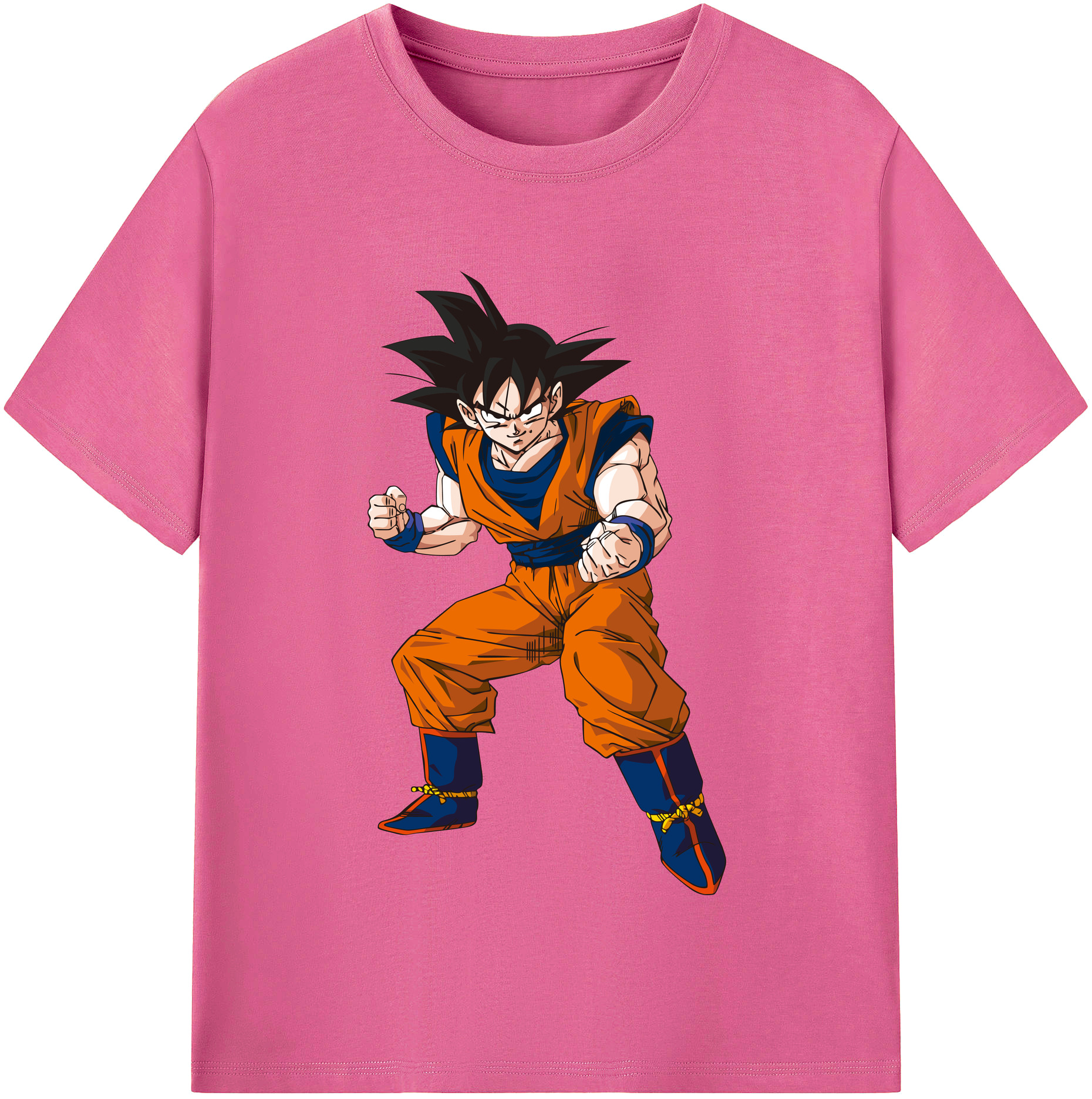 （画像用） ドラゴンボール 孫悟空（そん ごくう）Son Goku カカロット DRAGON BALL Kakarotto レディースカジュアルプリントTシャツ（綿100％）