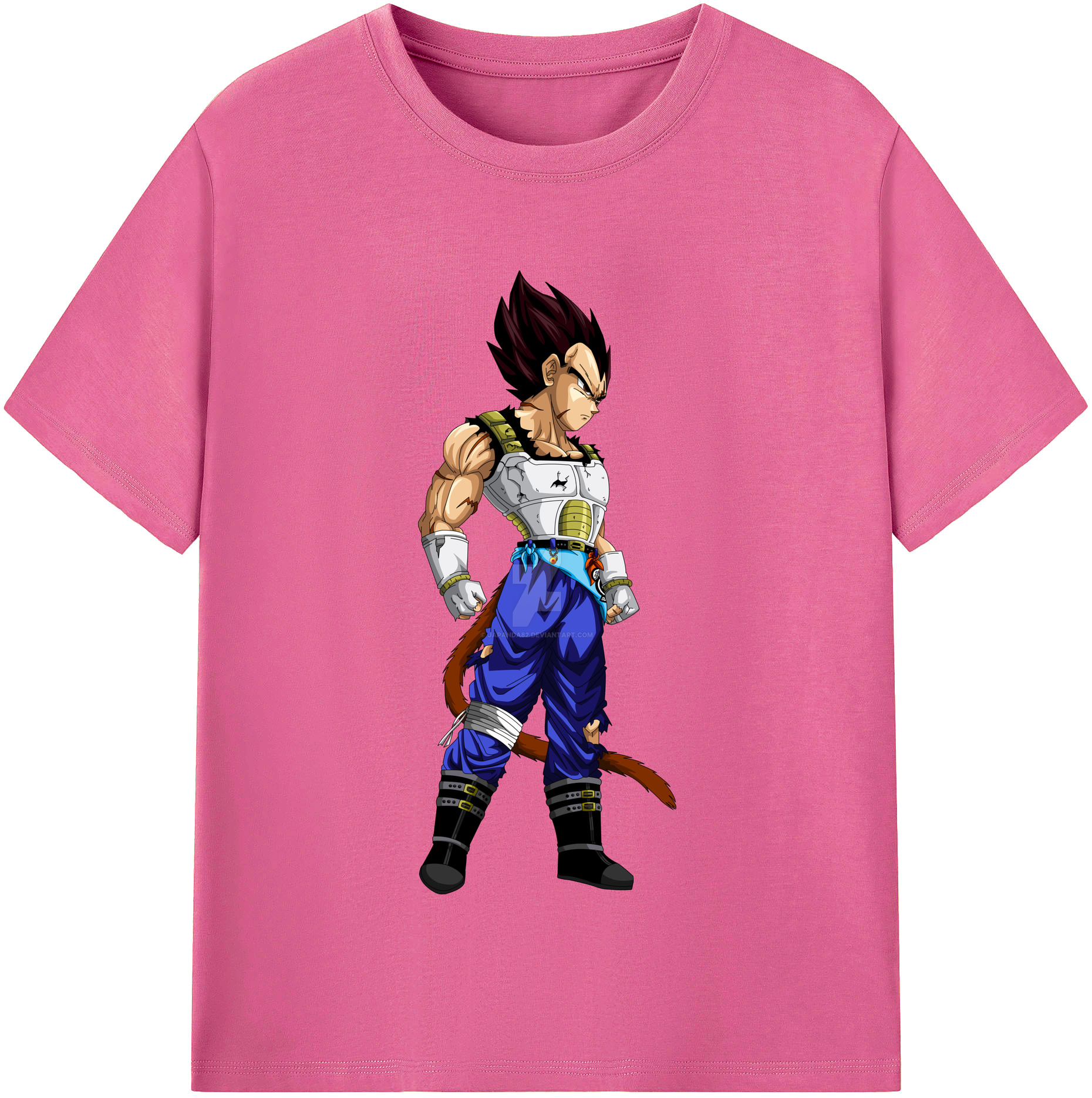 （画像用） ドラゴンボール ベジータ四世（Bejīta Yonsei）DRAGON BALL Vegeta IV レディースカジュアルプリントTシャツ（綿100％）