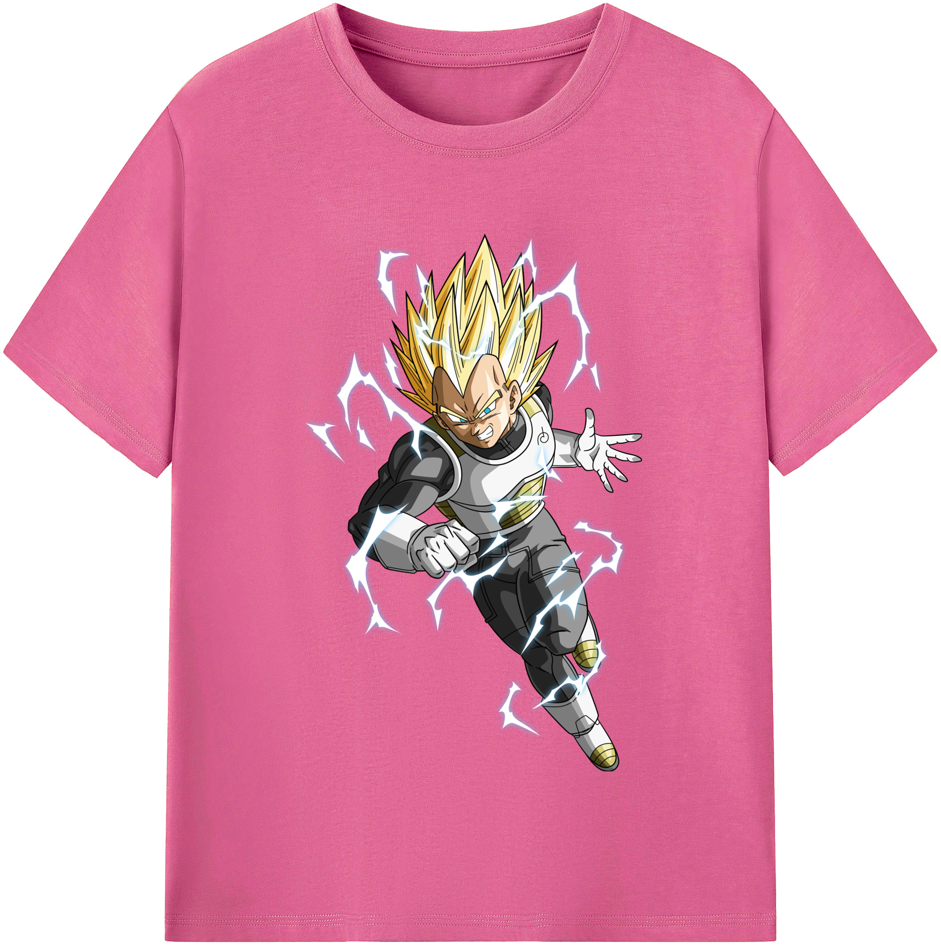 （画像用） ドラゴンボール ベジータ四世（Bejīta Yonsei）DRAGON BALL Vegeta IV レディースカジュアルプリントTシャツ（綿100％）